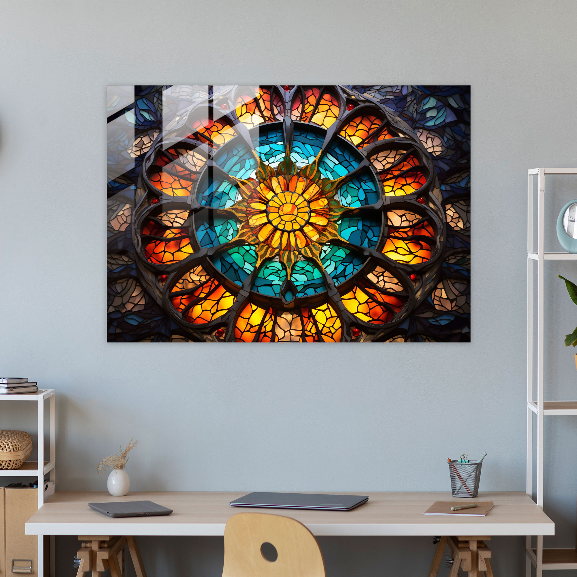Stained Glass United States Of America Map - United States Of America Map, United States Of America Map, Stained Glass Window, Home Decoration