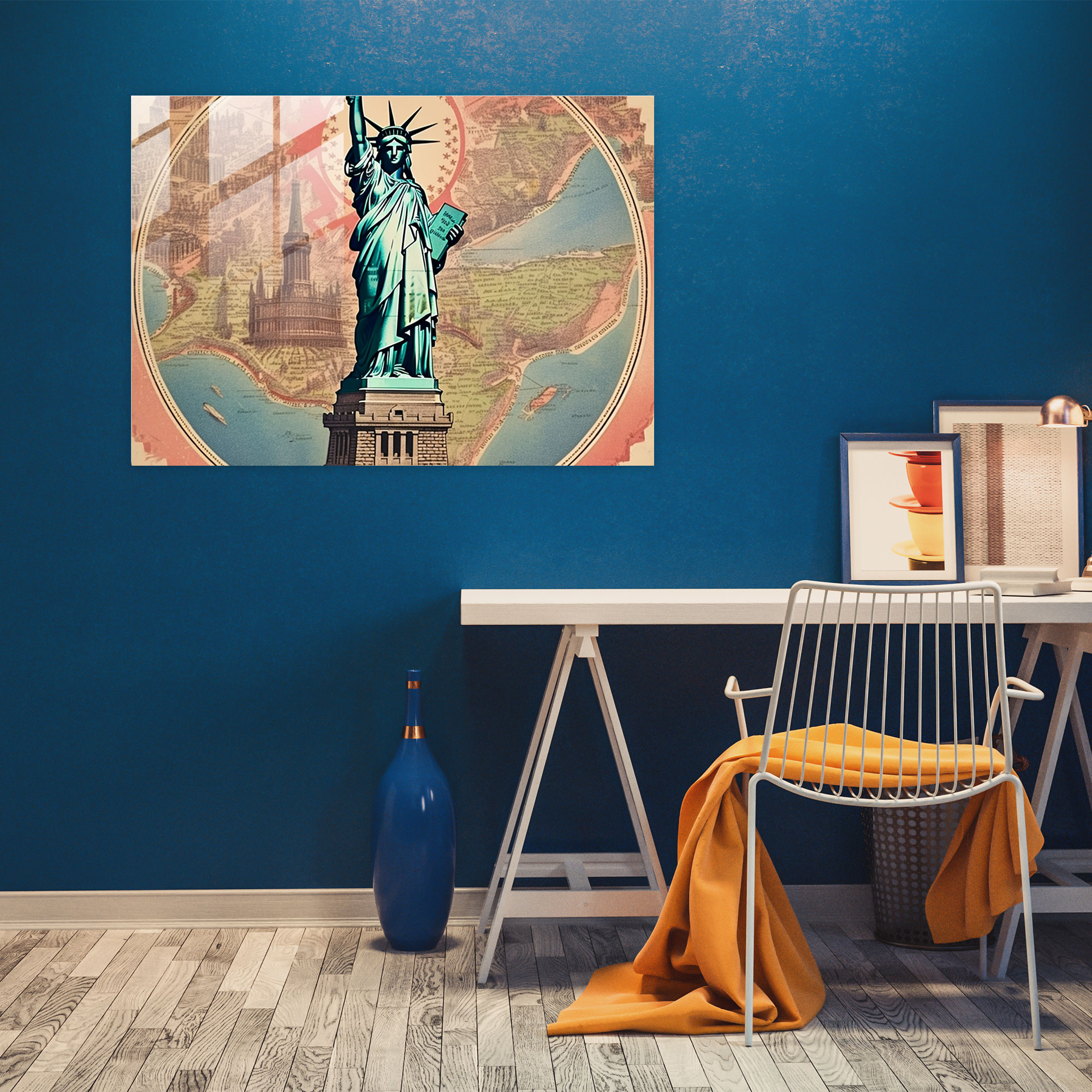Usa Map Glass Wall Art - United States Of America Map, Wall Decoration, Modern Art, Enchanting