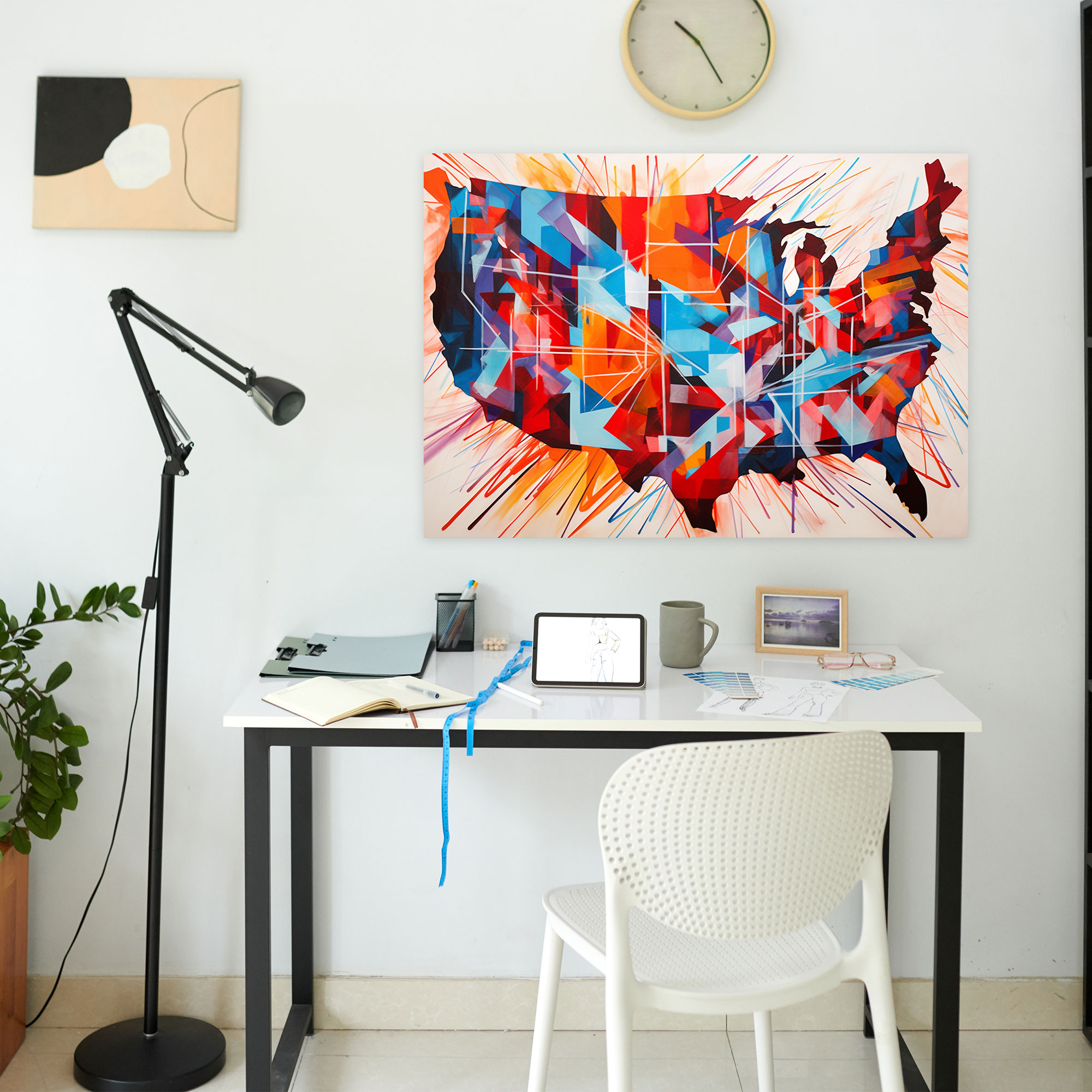 Usa Map Wall Art - United States Of America Map, United States Of America Map, Wall Decoration, Wall Art
