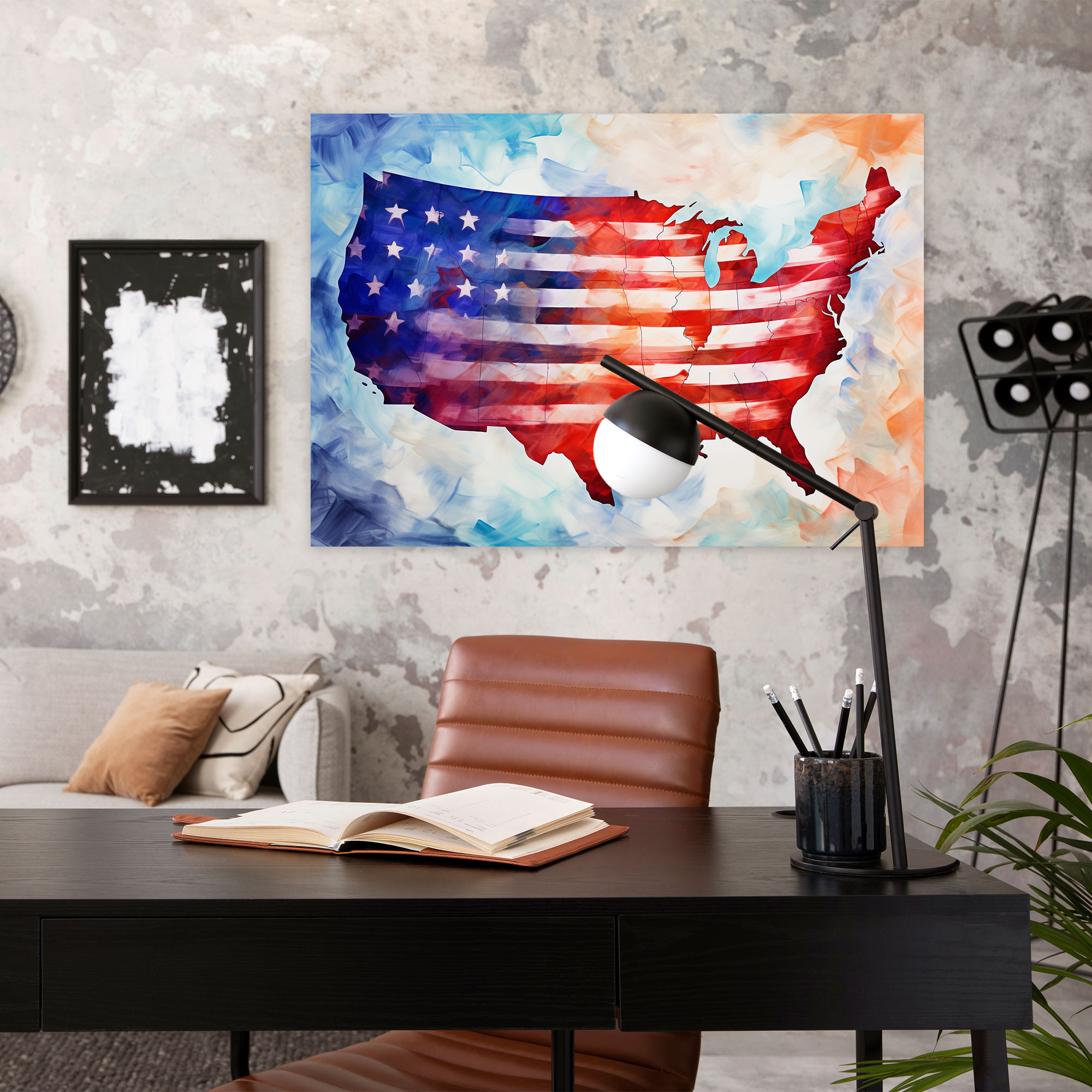 Dreamy United States Of America Map Wall Art - United States Of America Map, Wall Decoration, Home Decoration, Canvas Print