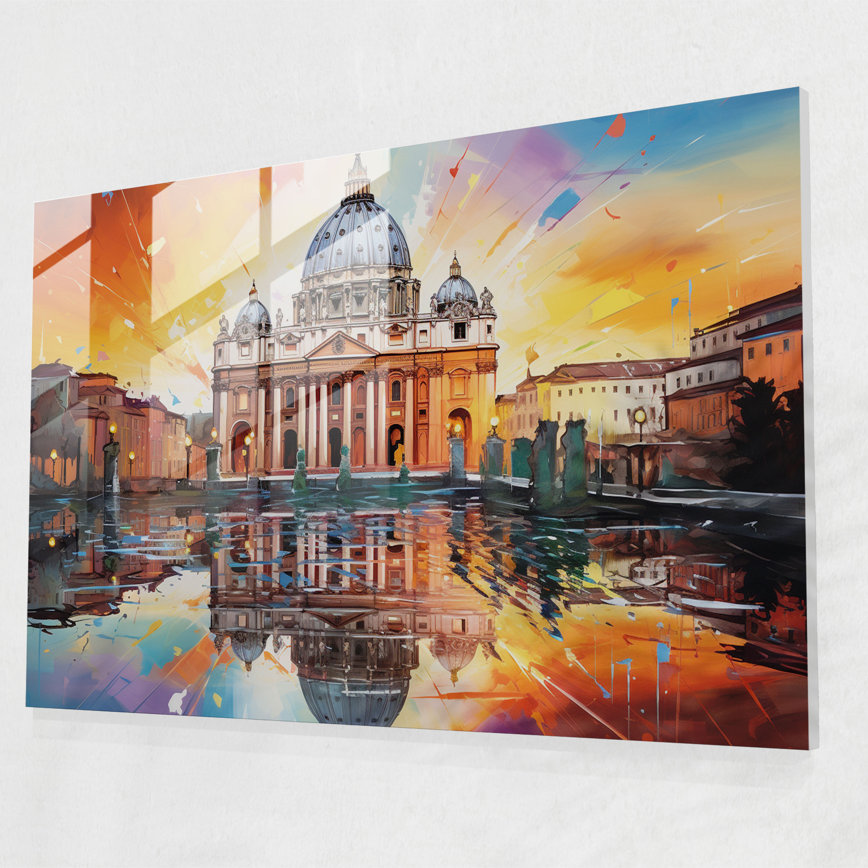 Vatican Glass Print - Modern Art Wall Decoration - Vatican, Majesty, Modern Art, Grandeur