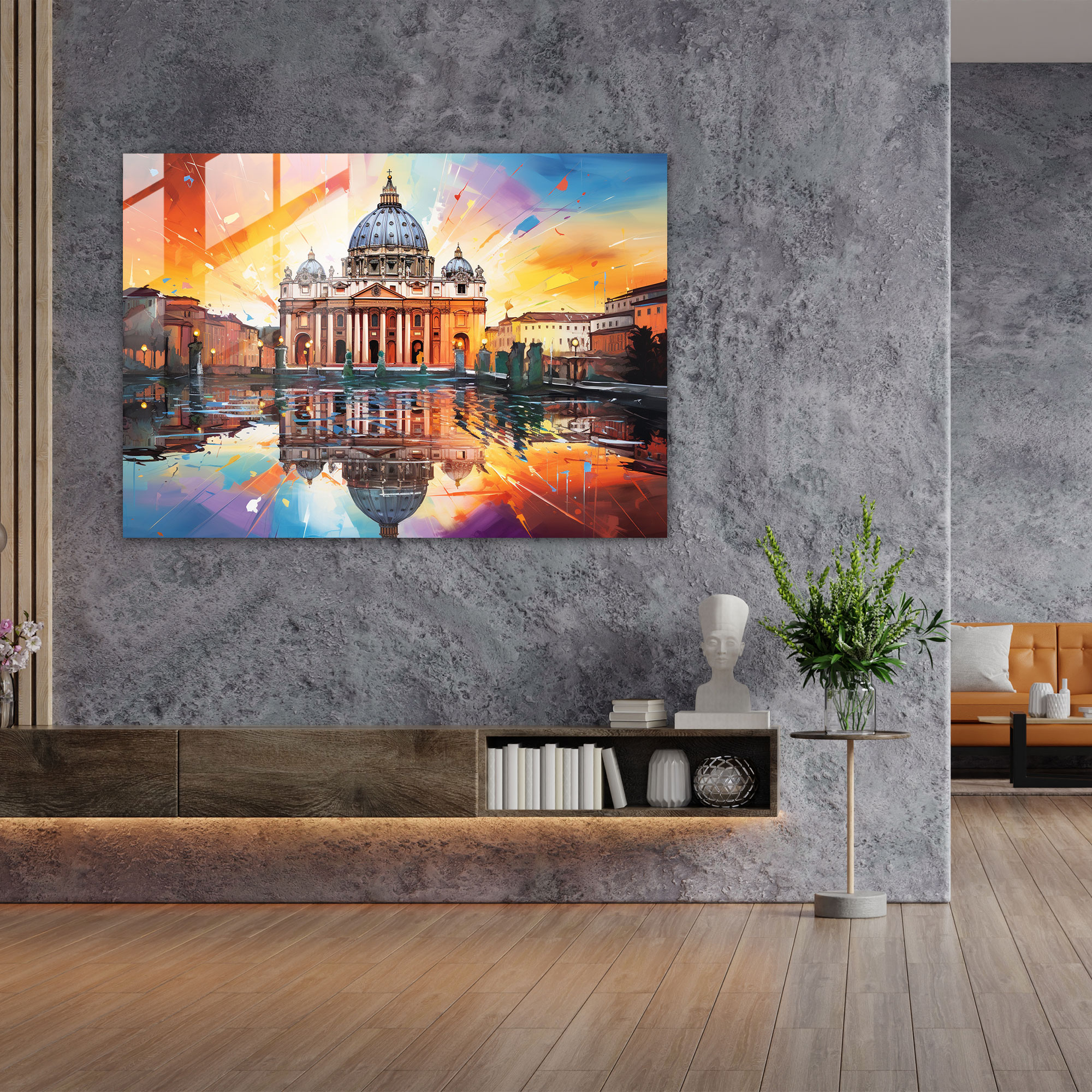 Vatican Glass Print - Modern Art Wall Decoration - Vatican, Majesty, Modern Art, Grandeur