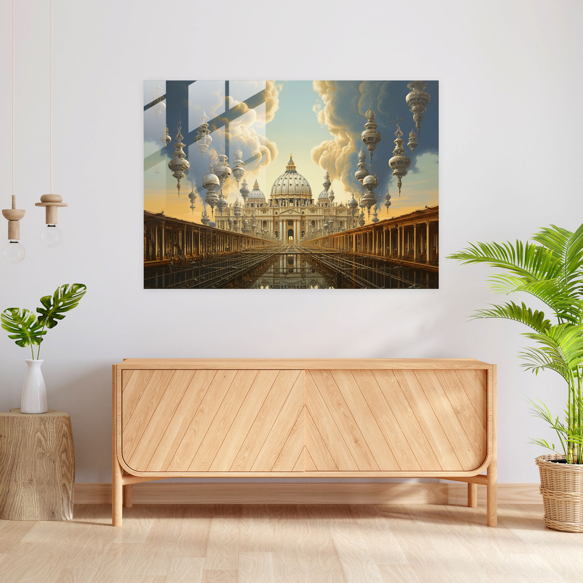 Vatican Glass Print - Surrealistic Wall Decoration - Vatican, Glass Print, Wall Decoration, Blending Reality