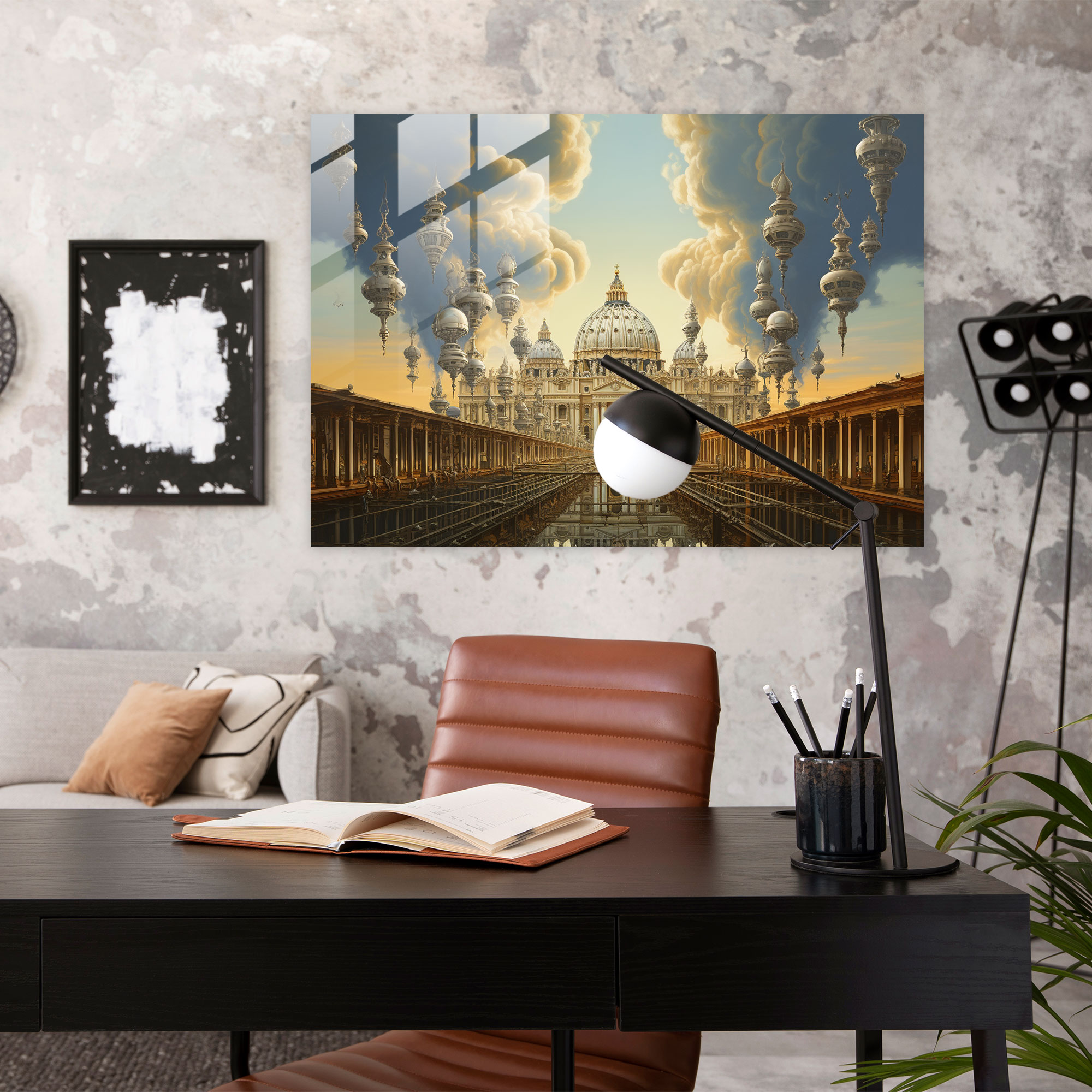 Vatican Glass Print - Surrealistic Wall Decoration - Vatican, Glass Print, Wall Decoration, Blending Reality