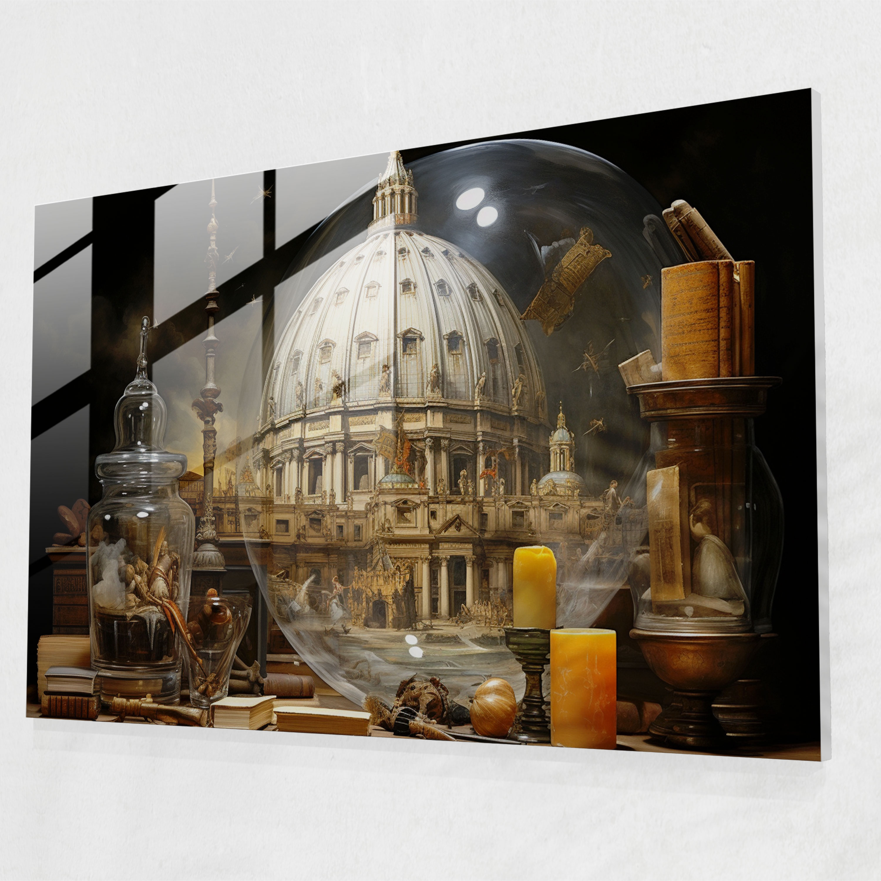 Vatican Library Glass Art - Vatican, Glass Print, Modern Art, Glass Wall Art