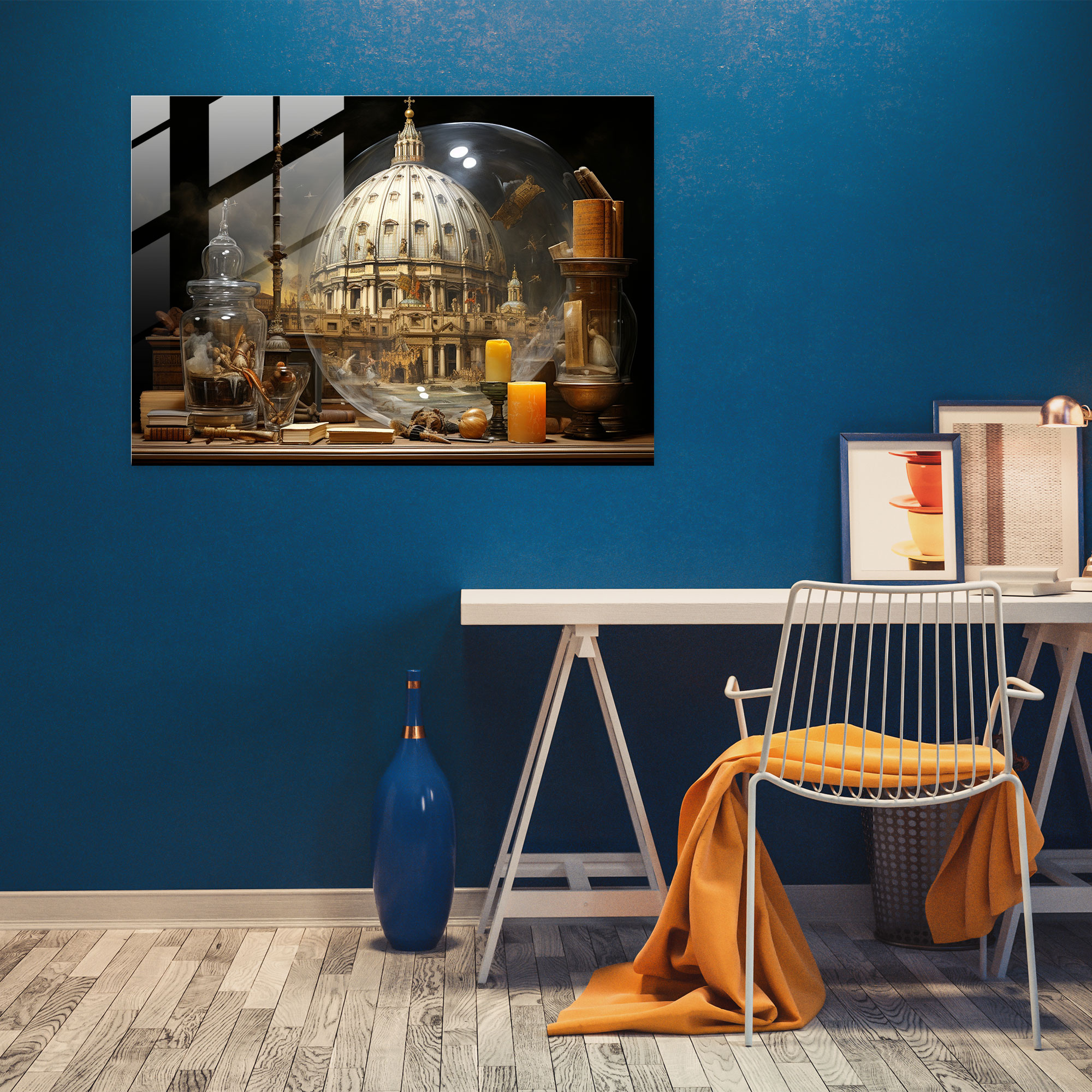 Vatican Library Glass Art - Vatican, Glass Print, Modern Art, Glass Wall Art