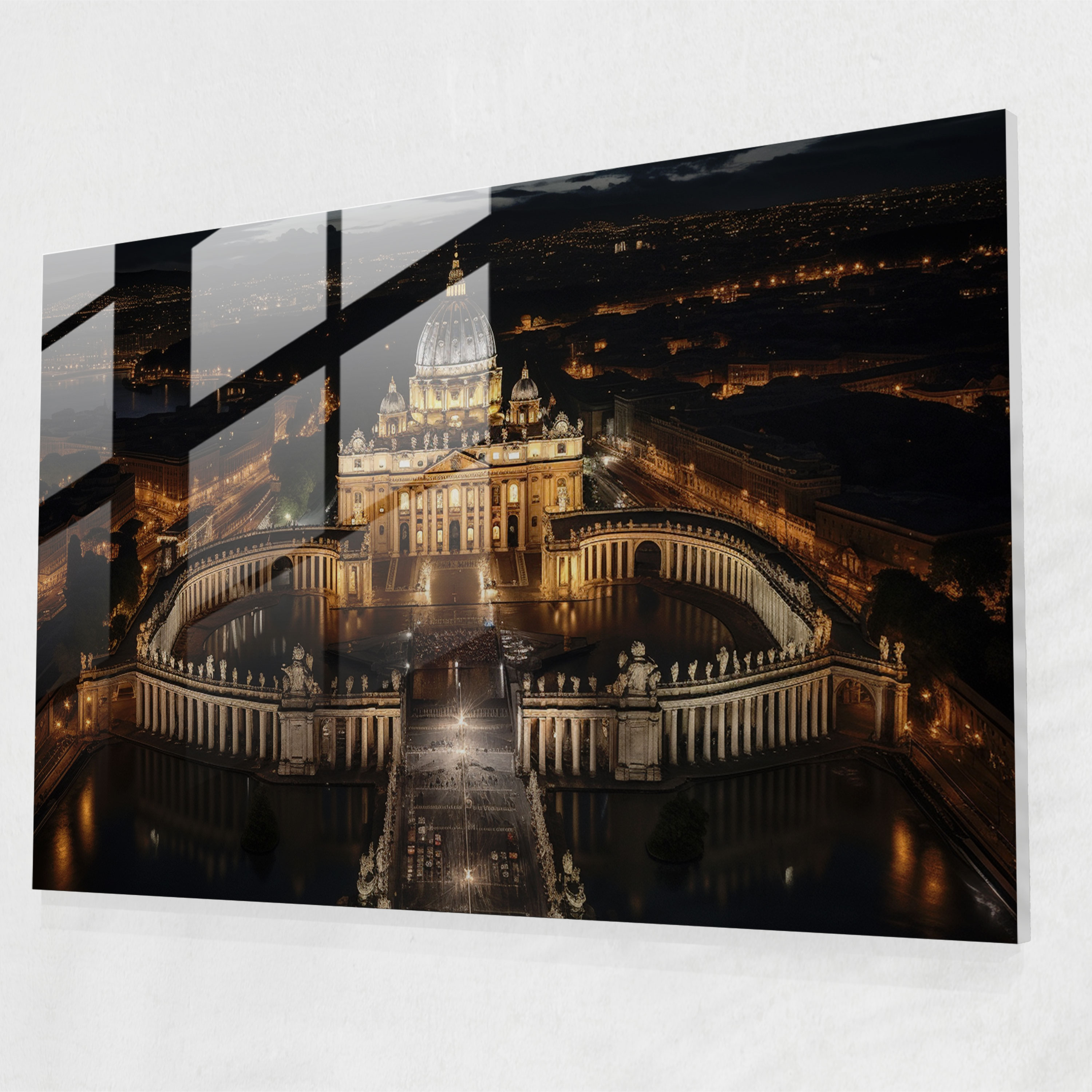 Vatican Glass Print: Aerial View Of St. Peter's Basilica - Vatican, Glass Art, Glass Print, Glass Wall Art