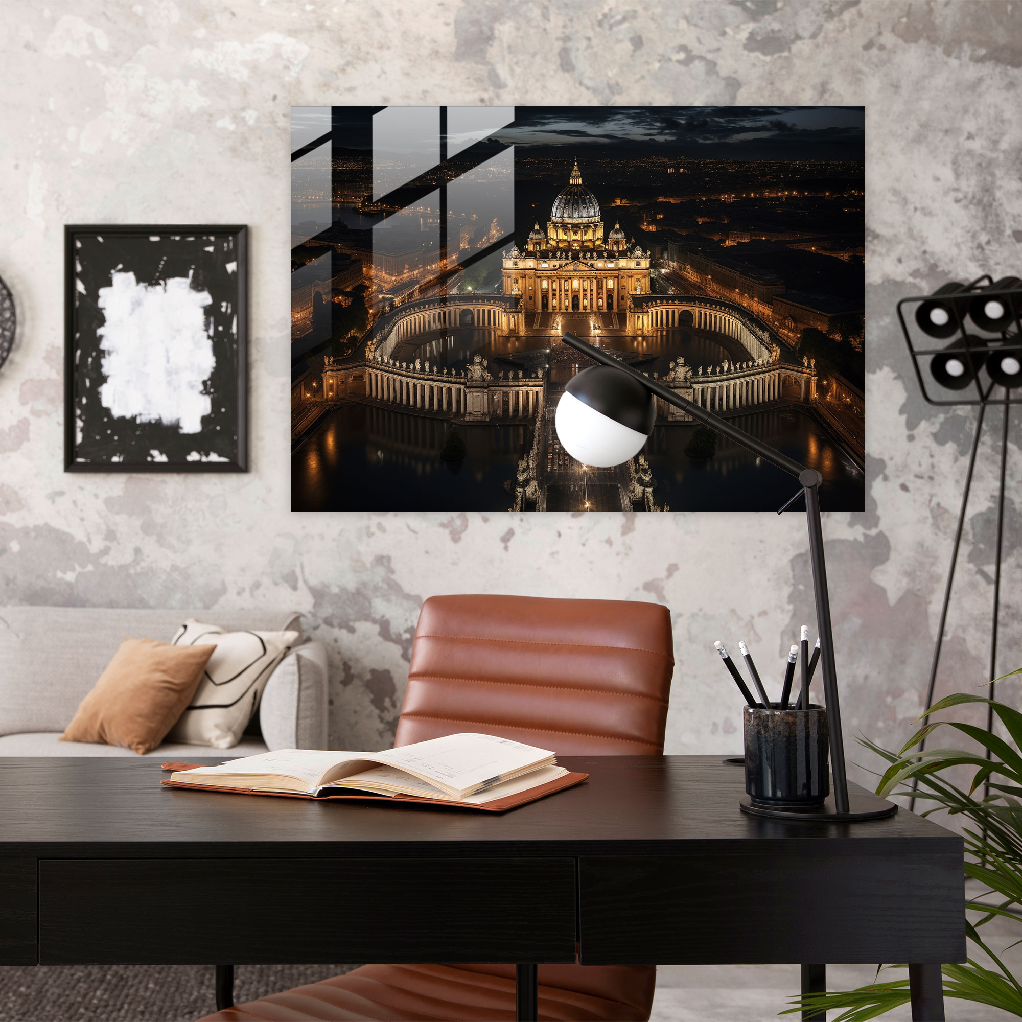 Vatican Glass Print: Aerial View Of St. Peter's Basilica - Vatican, Glass Art, Glass Print, Glass Wall Art