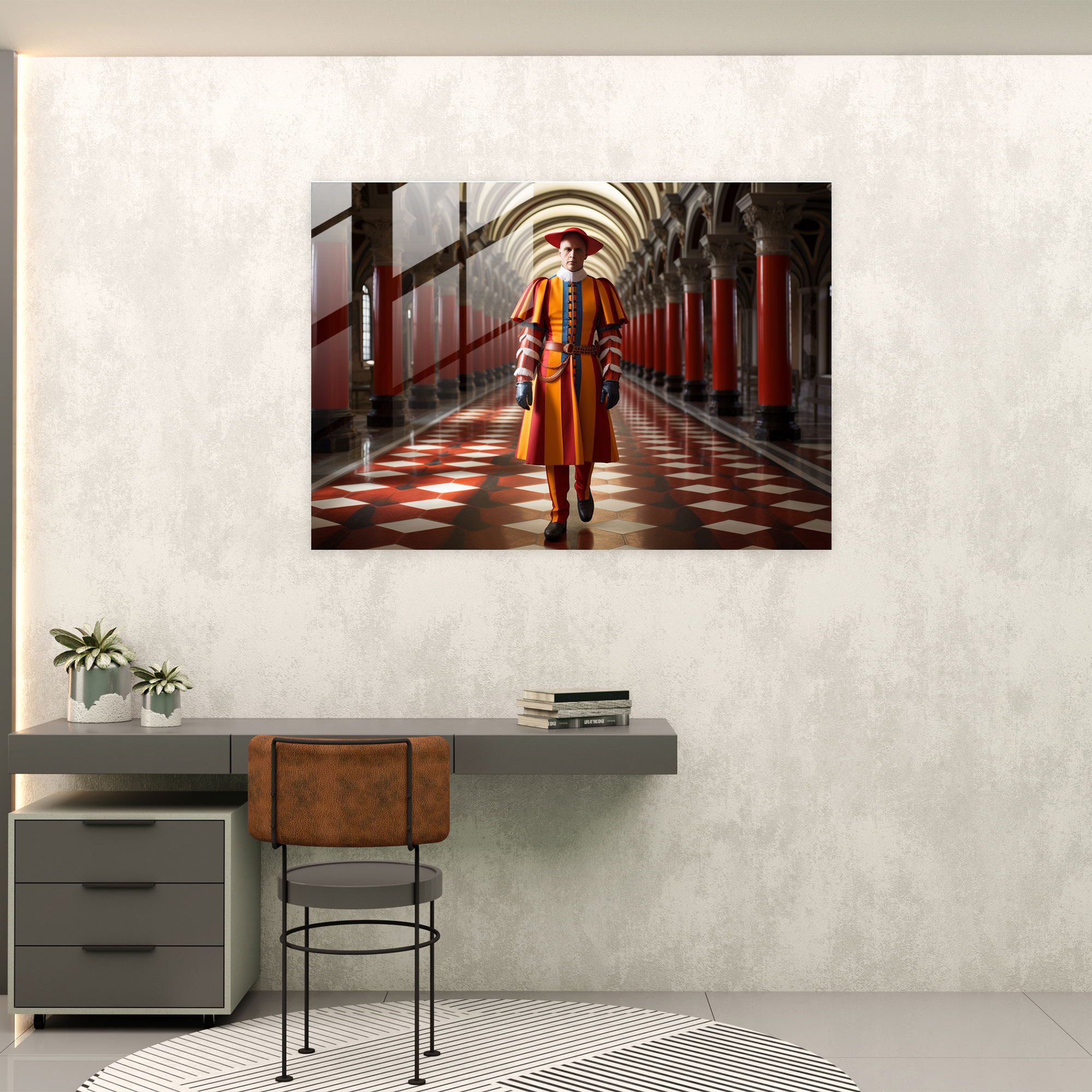 Vatican Glass Print: The Swiss Guard - Vatican, Glass Art, Glass Print, Modern Art