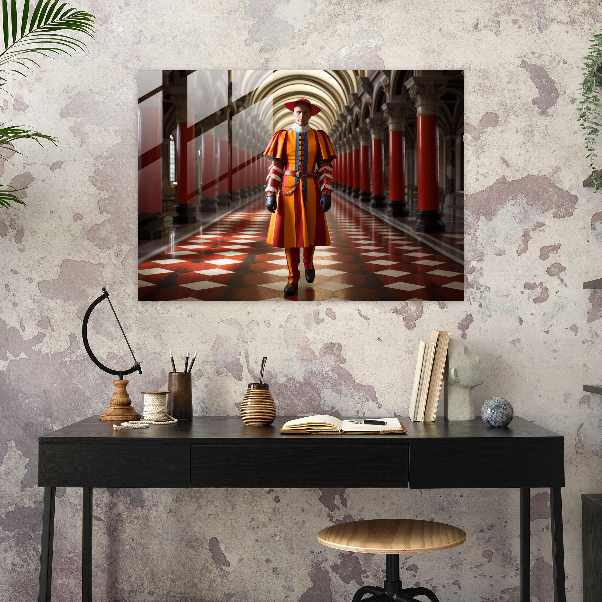 Vatican Glass Print: The Swiss Guard - Vatican, Glass Art, Glass Print, Modern Art
