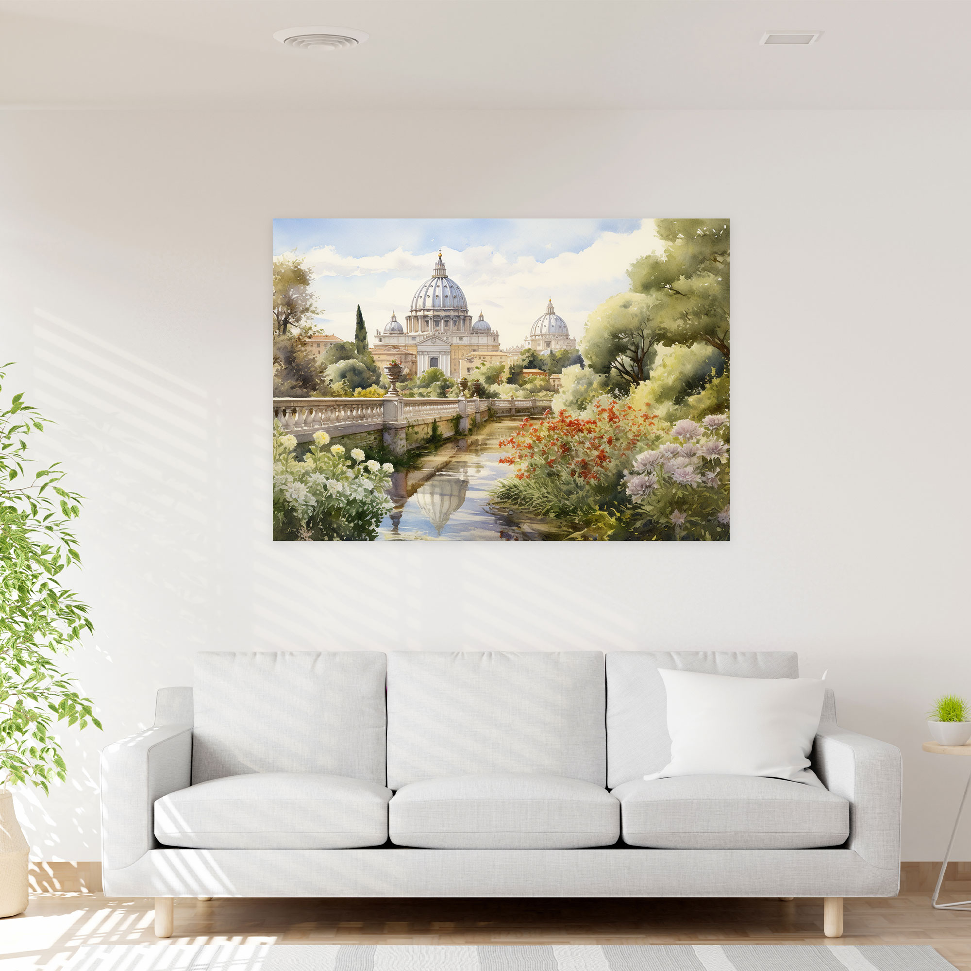 Vatican Gardens Canvas Print - Vatican, Lush Greenery, Canvas Print, Wall Decoration