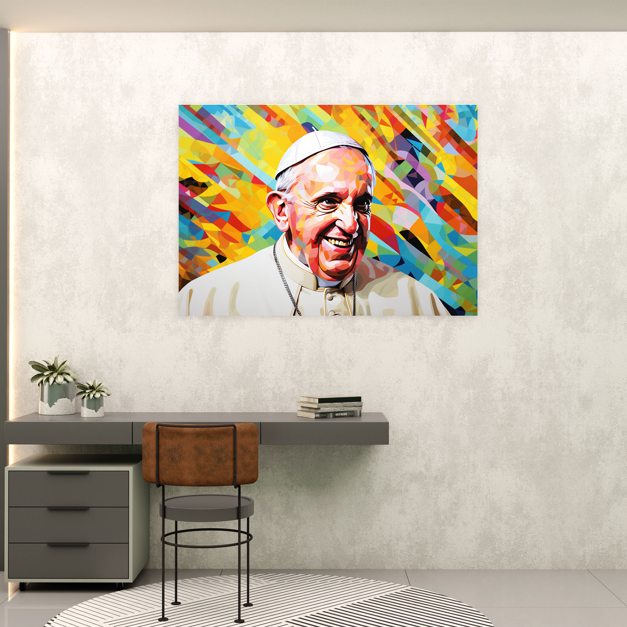 Vatican Pop Art Canvas Print - Vatican, Canvas, Vibrant Colors, Vatican