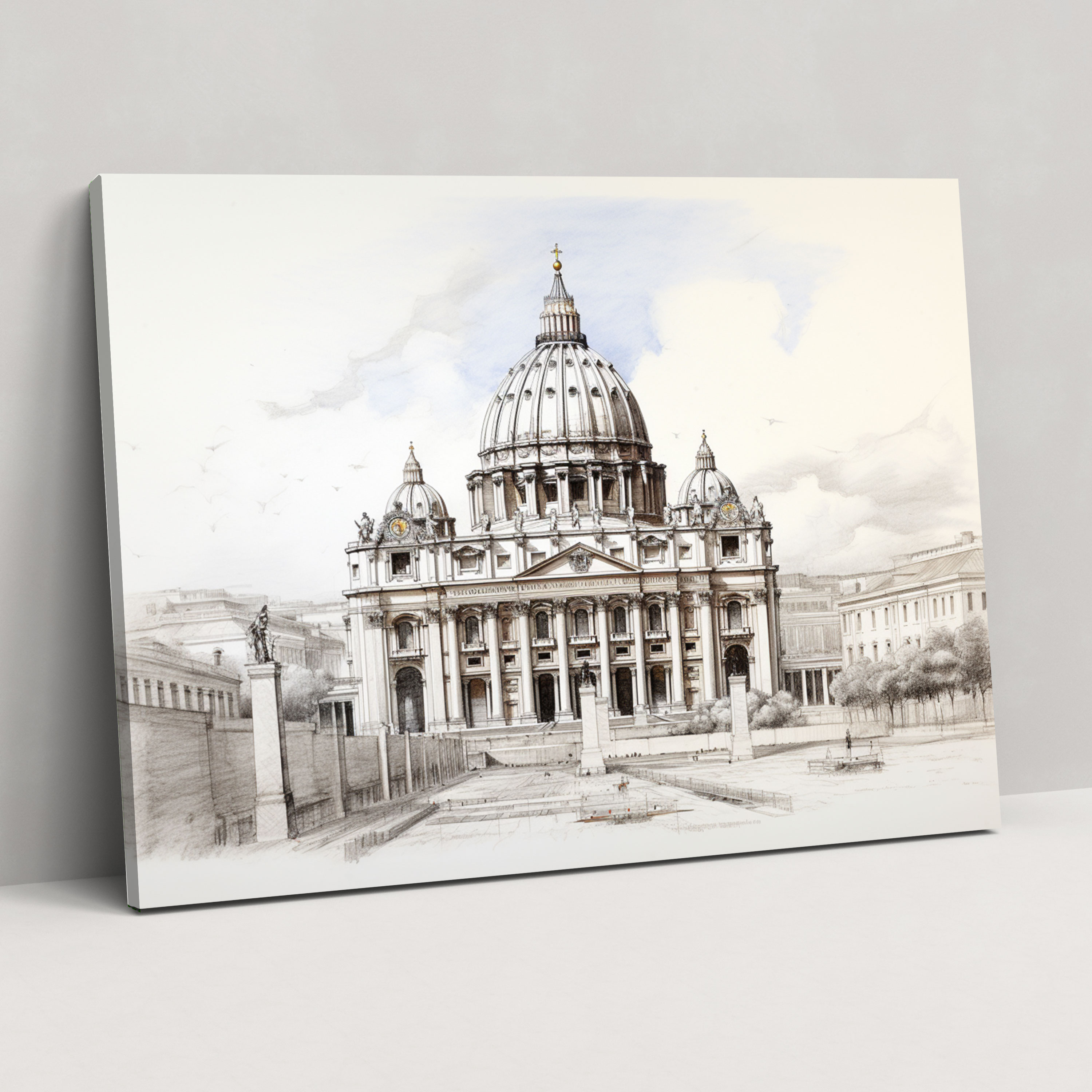 Vatican Wall Decoration Canvas Print - Vatican, Intricate Details, Precision, Canvas Print