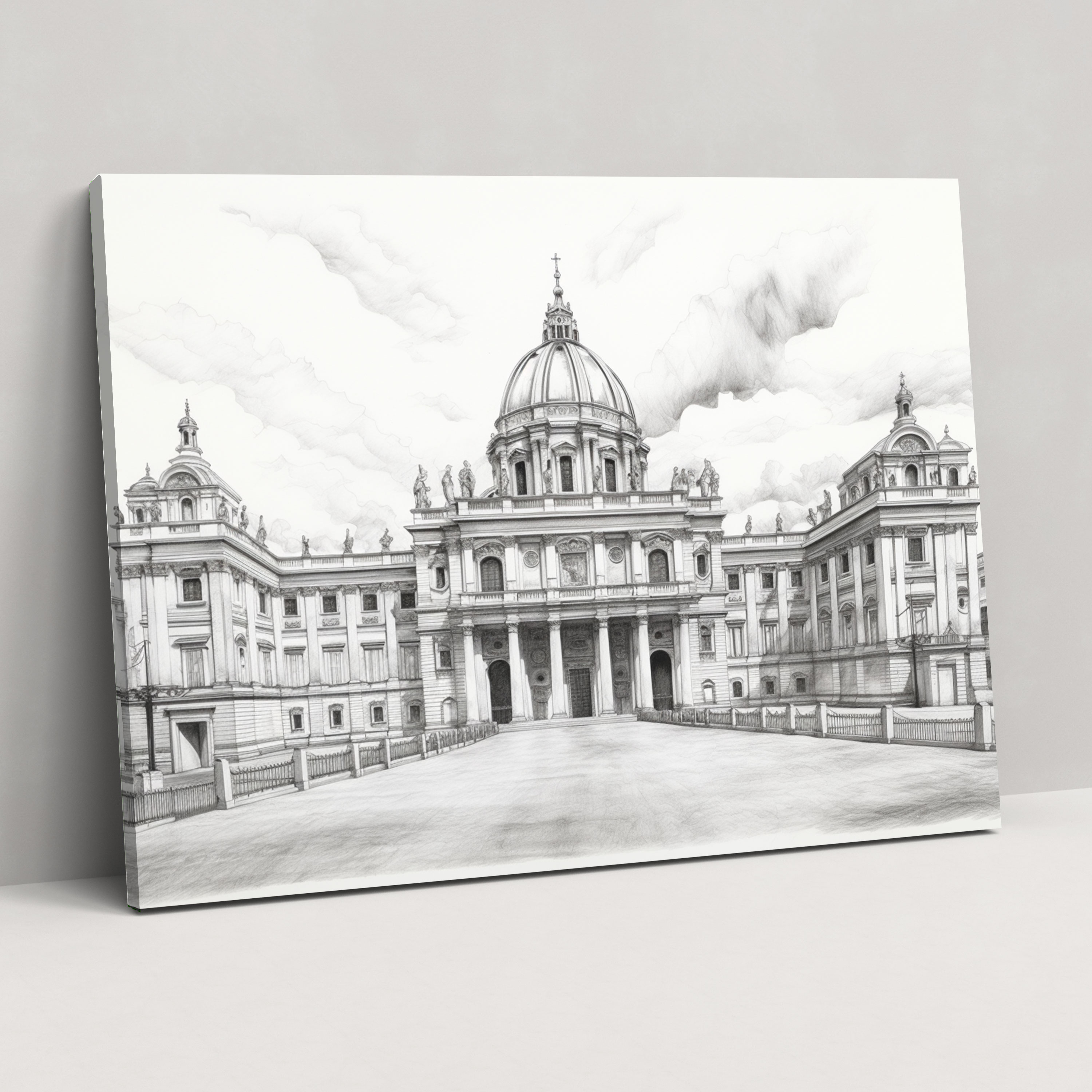 Apostolic Palace Canvas Print - Vatican, Canvas, Vatican, Wall Decoration