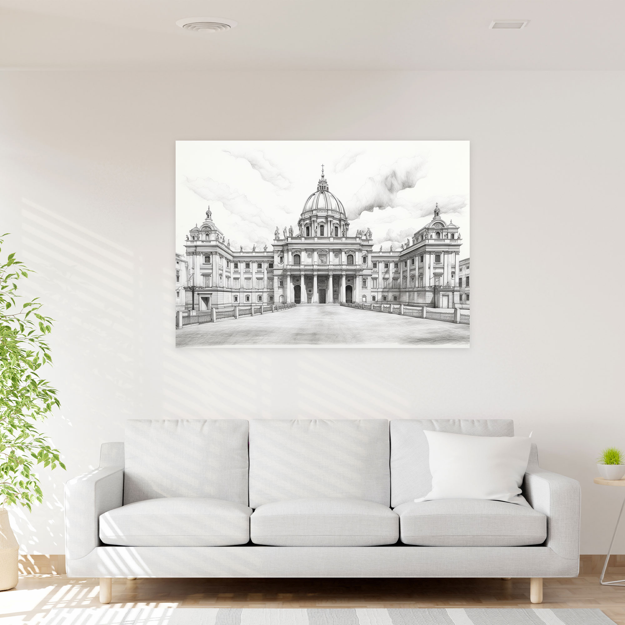 Apostolic Palace Canvas Print - Vatican, Canvas, Vatican, Wall Decoration