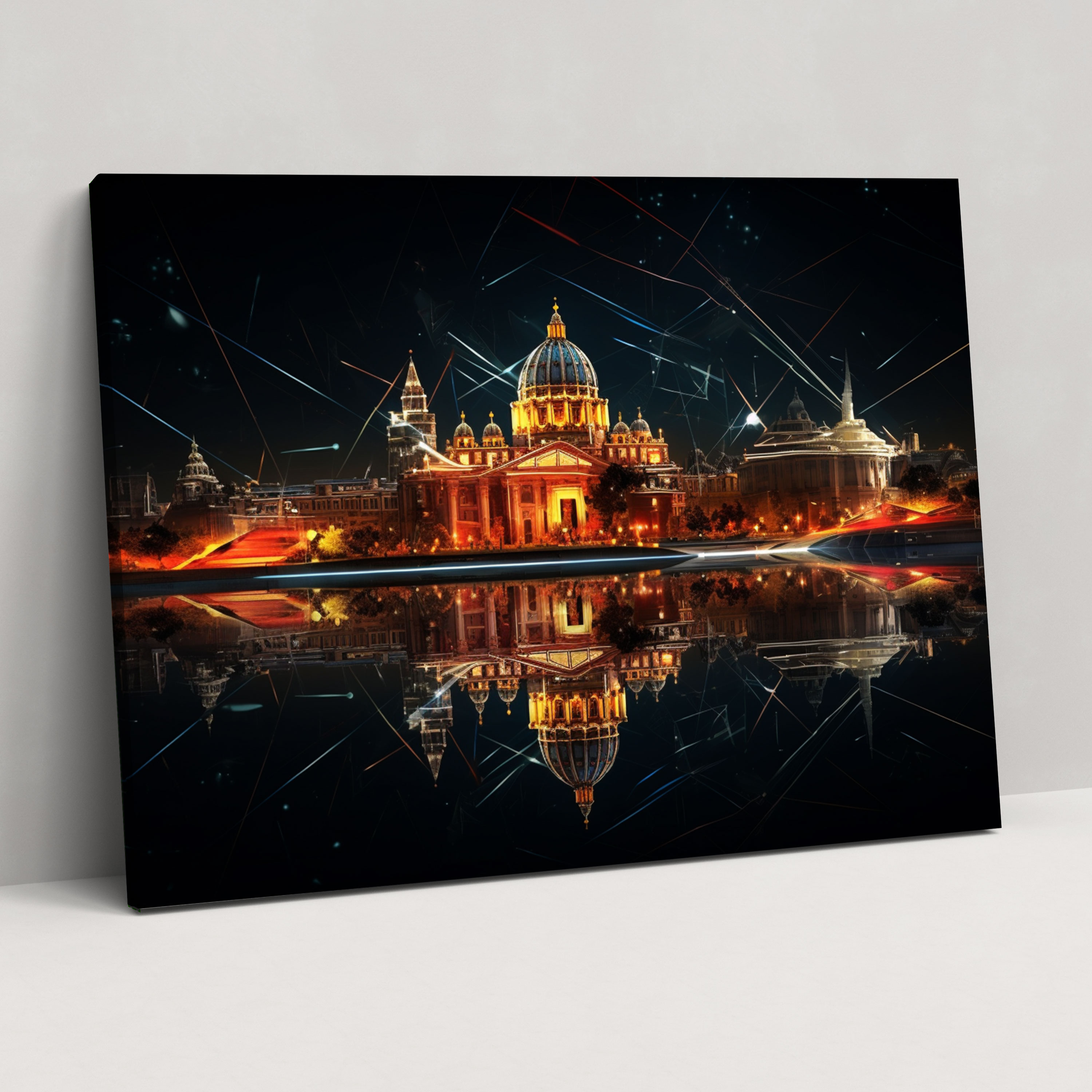 Futuristic St. Peter's Basilica Canvas Print - Vatican, Home Decoration, Vatican, Wall Art