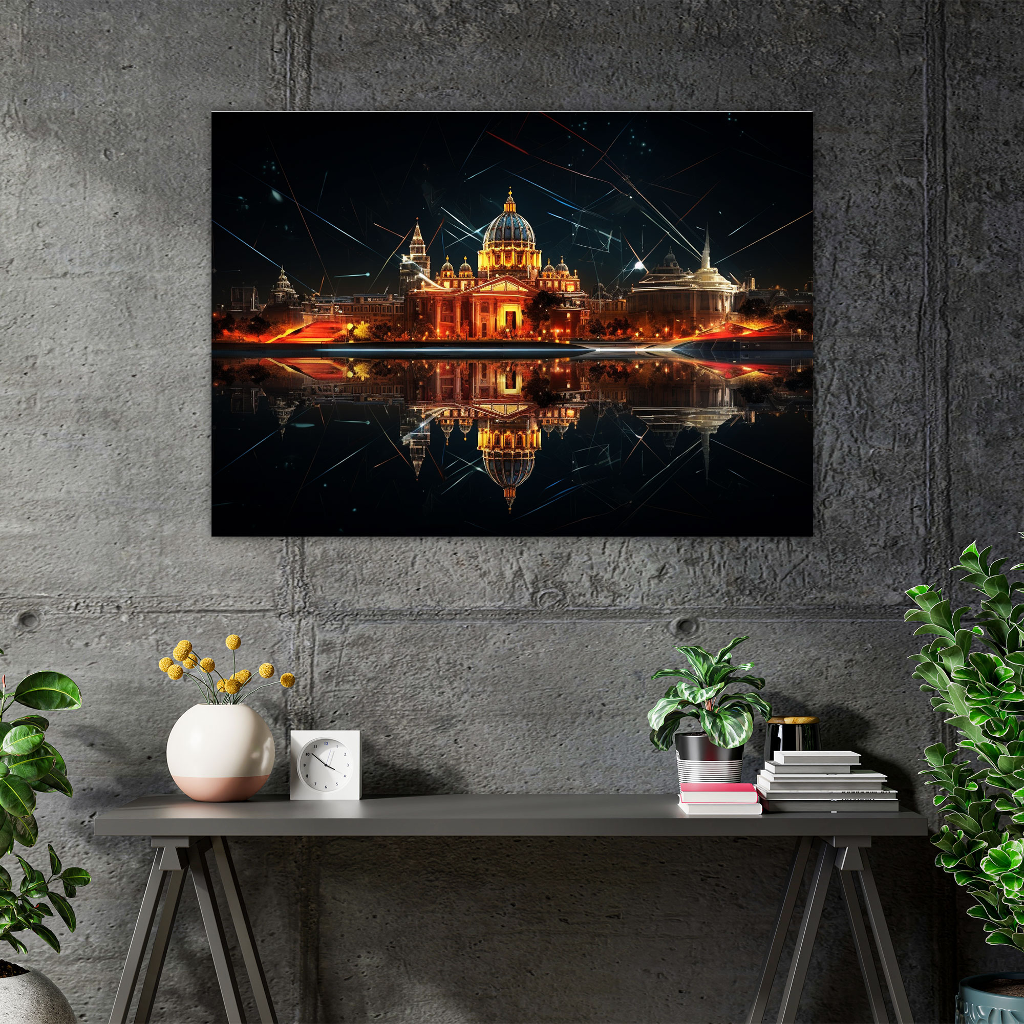Futuristic St. Peter's Basilica Canvas Print - Vatican, Home Decoration, Vatican, Wall Art