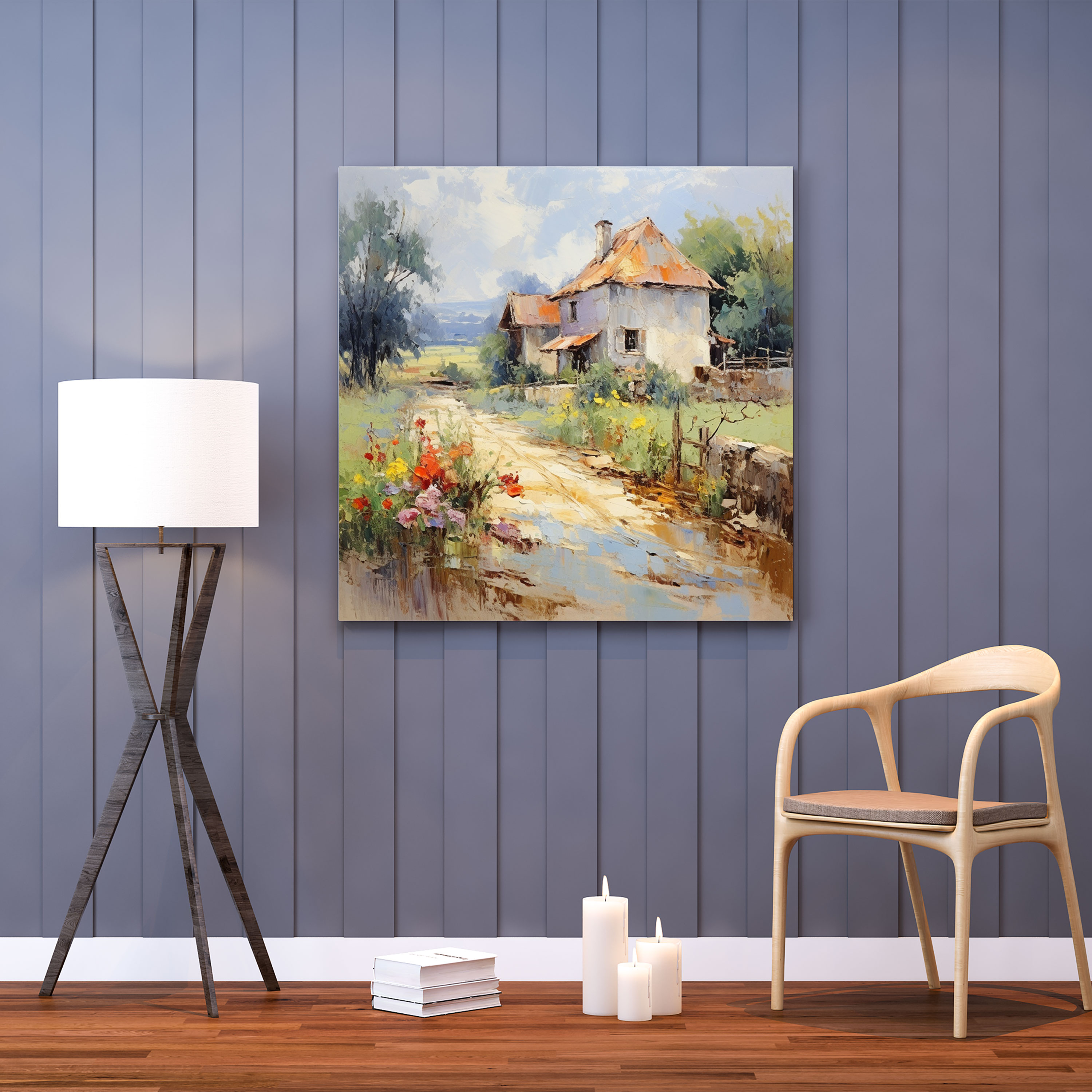 Romantic Village Canvas Print - Village, Village, Wall Decoration, Canvas Print
