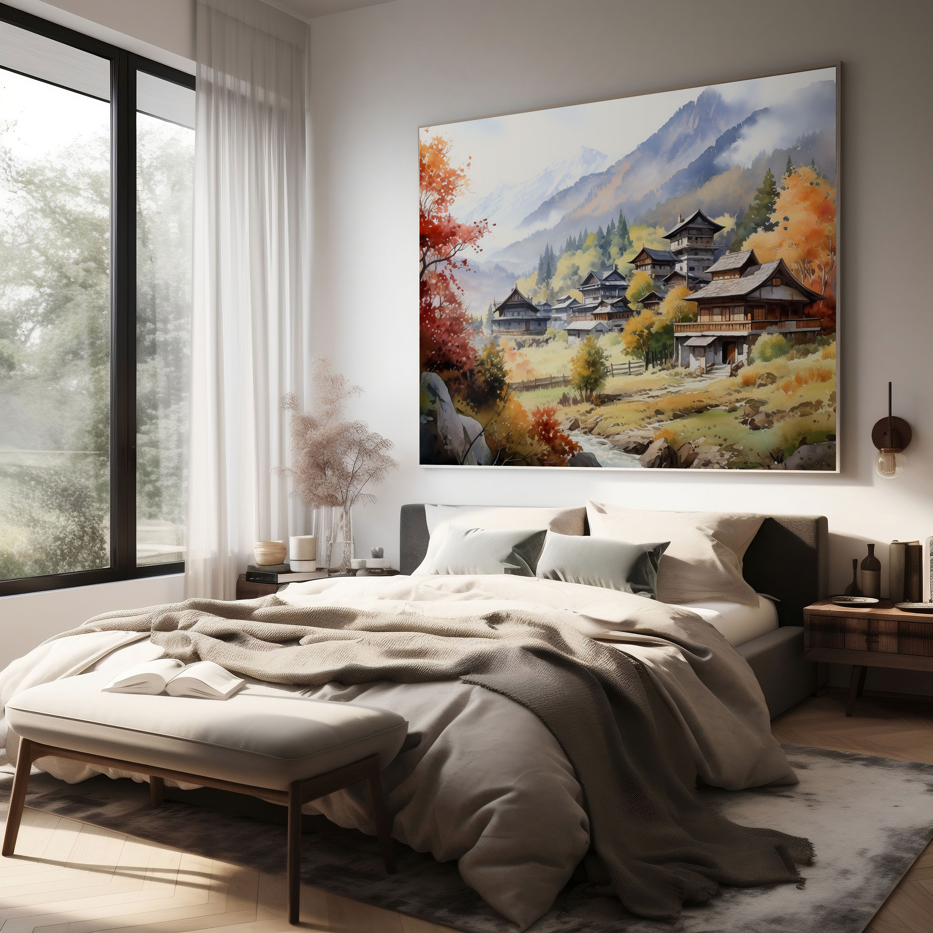 Serenity Village Canvas Print - Village, Canvas Wall Art, Canvas, Serenity Village
