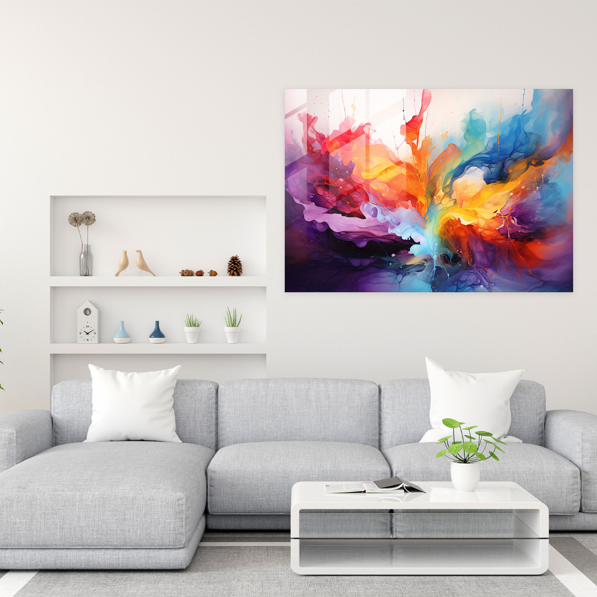Volcano Glass Print - Volcano, Glass Wall Art, Volcano, Home Decoration