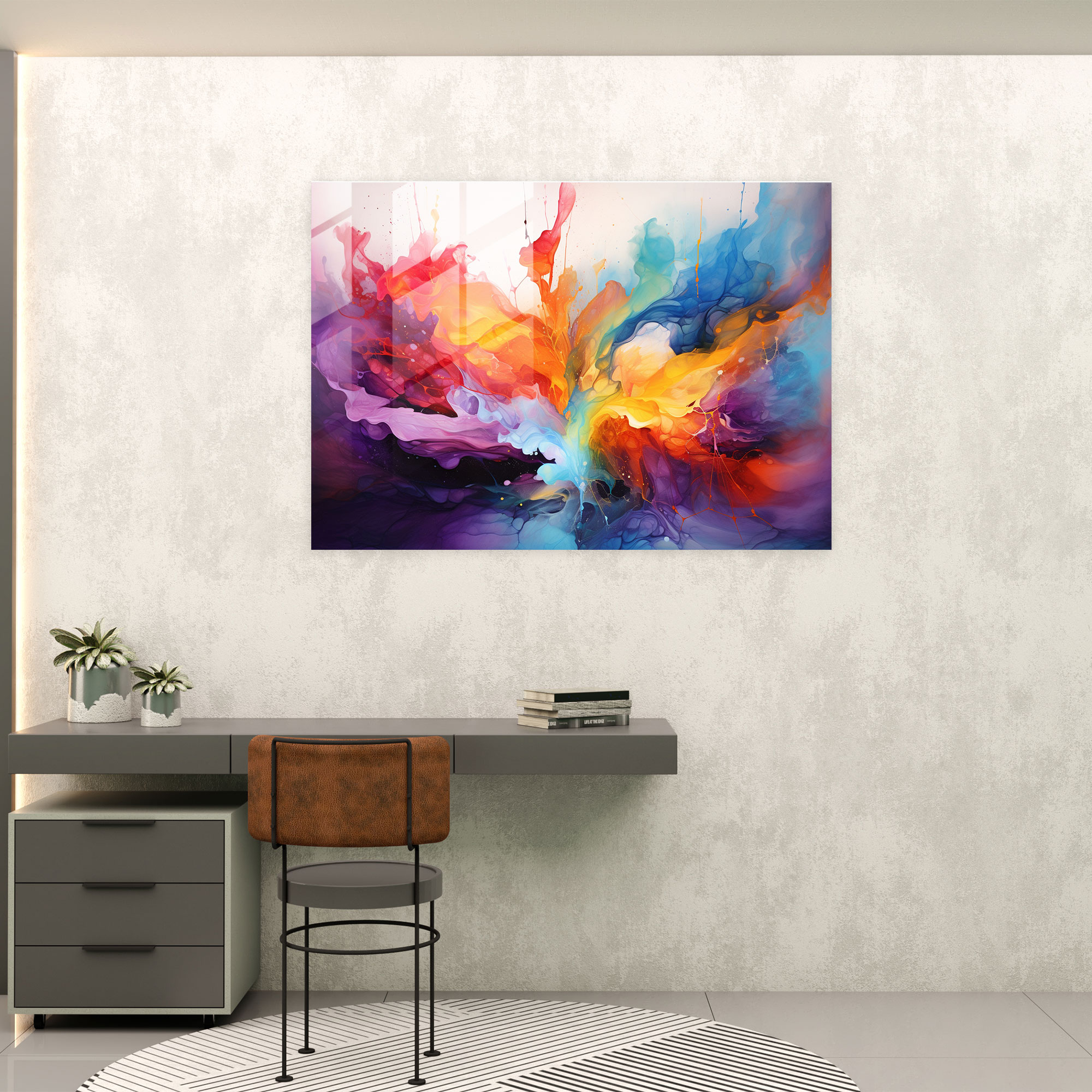 Volcano Glass Print - Volcano, Glass Wall Art, Volcano, Home Decoration