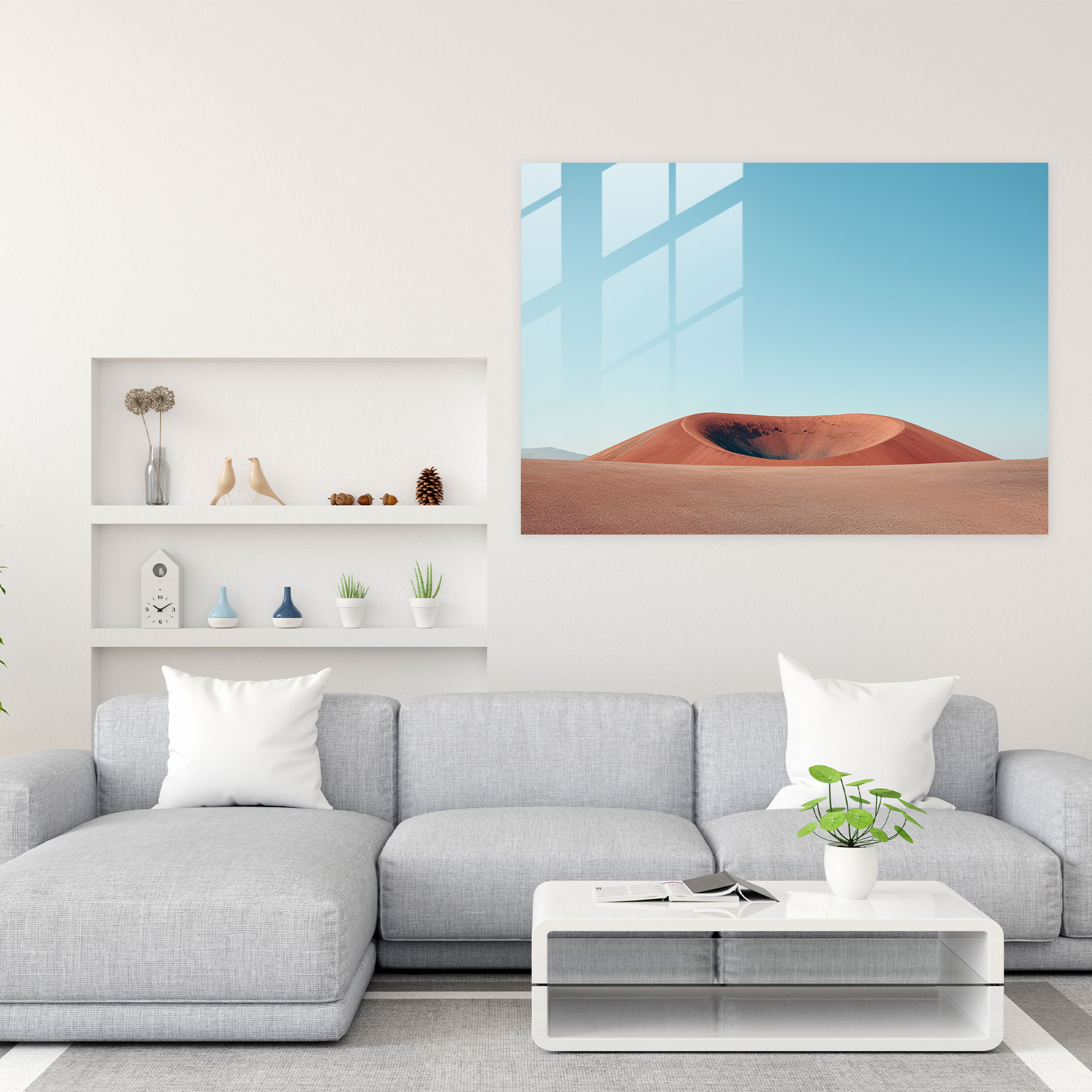 Volcano Glass Print - Volcano, Glass Wall Art, Glass Art, Modern Art