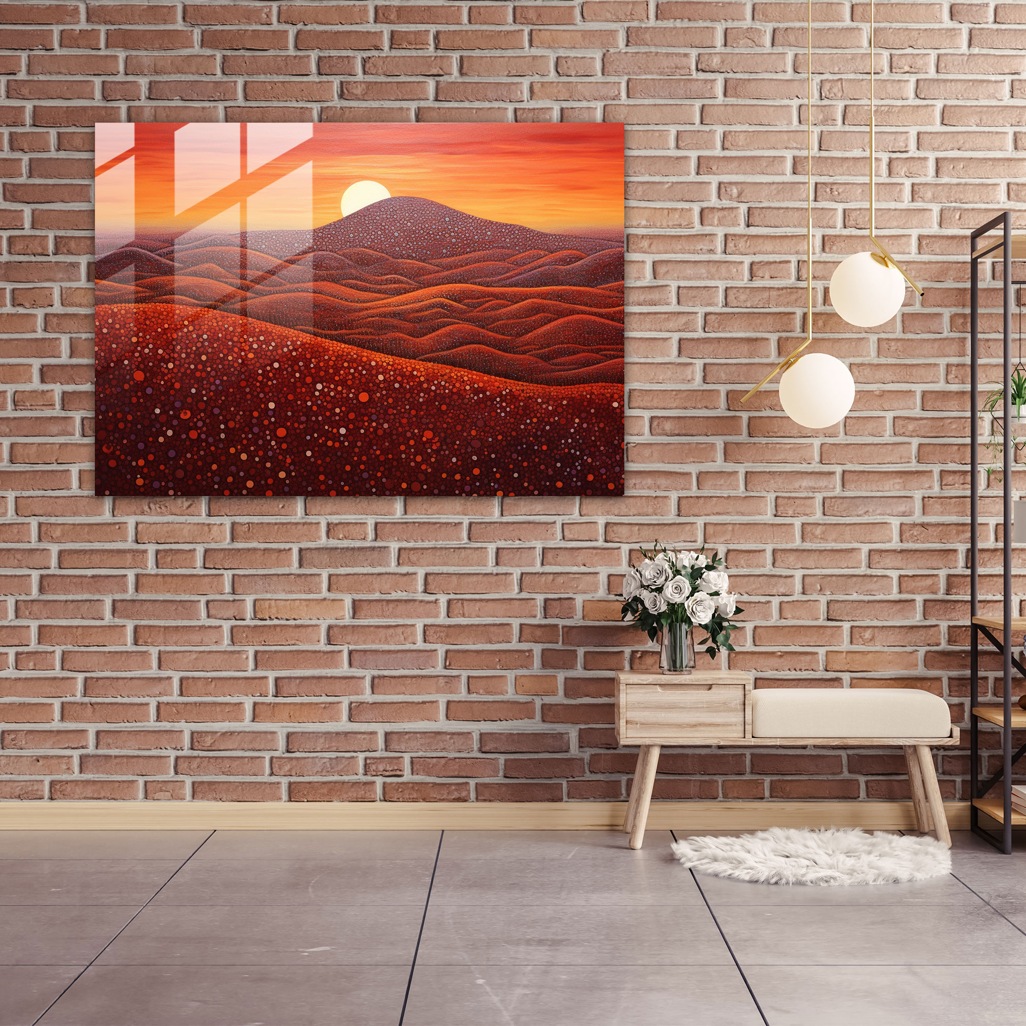 Volcano Glass Wall Art - Volcano, Home Decoration, Volcanic Landscape, Glass Print