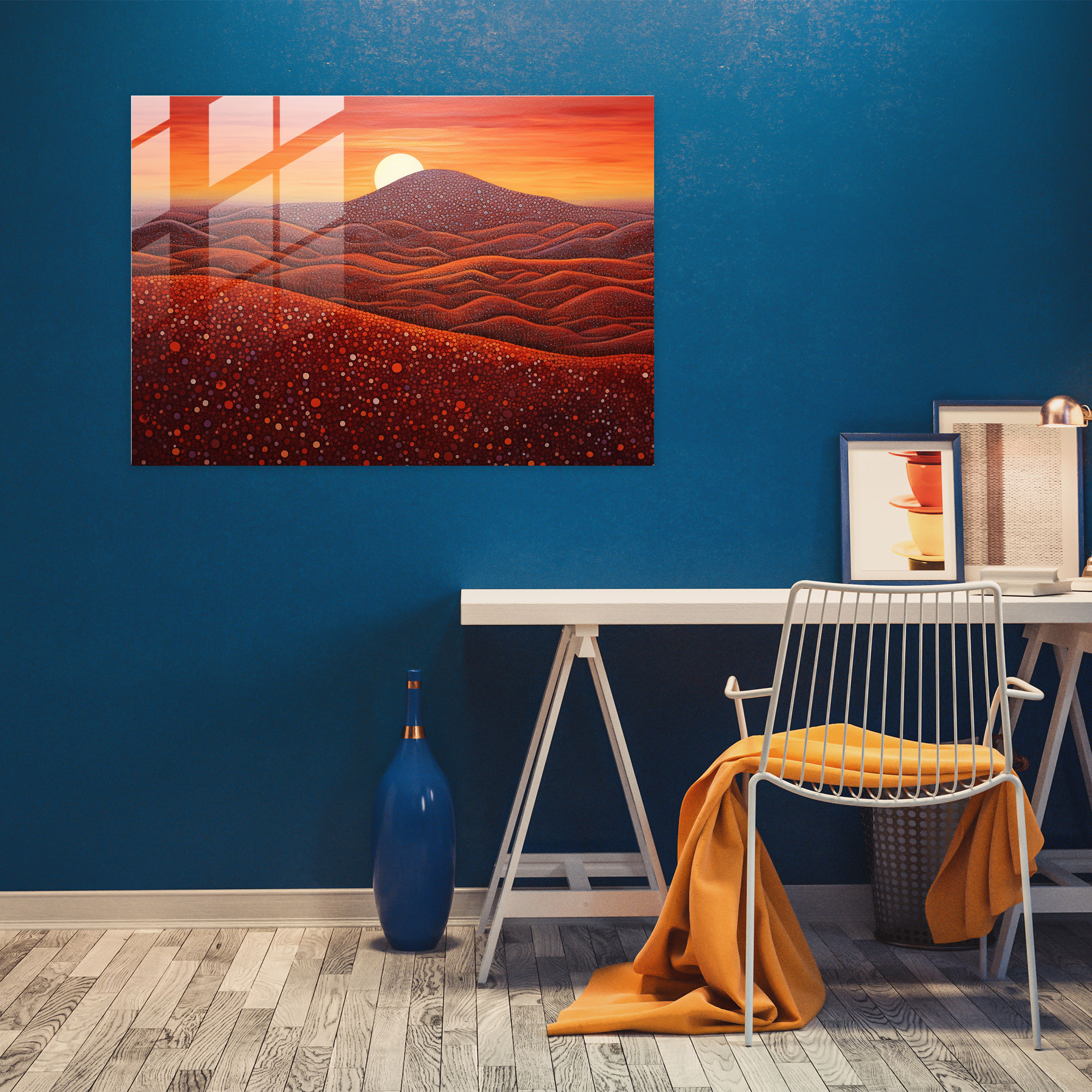 Volcano Glass Wall Art - Volcano, Home Decoration, Volcanic Landscape, Glass Print