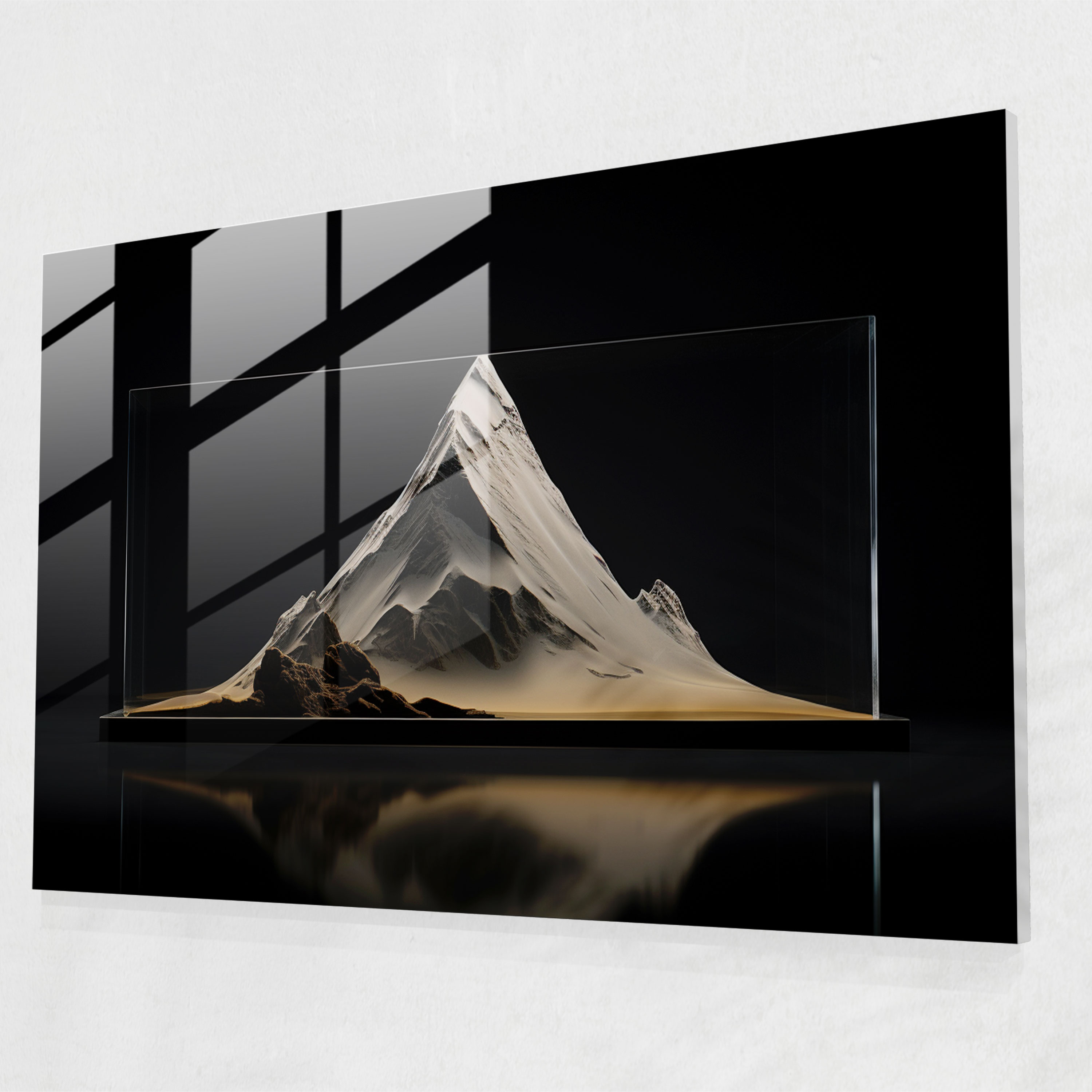 Volcano Glass Art - Volcano, Modern Art, Glass Wall Art, Dormant Volcano