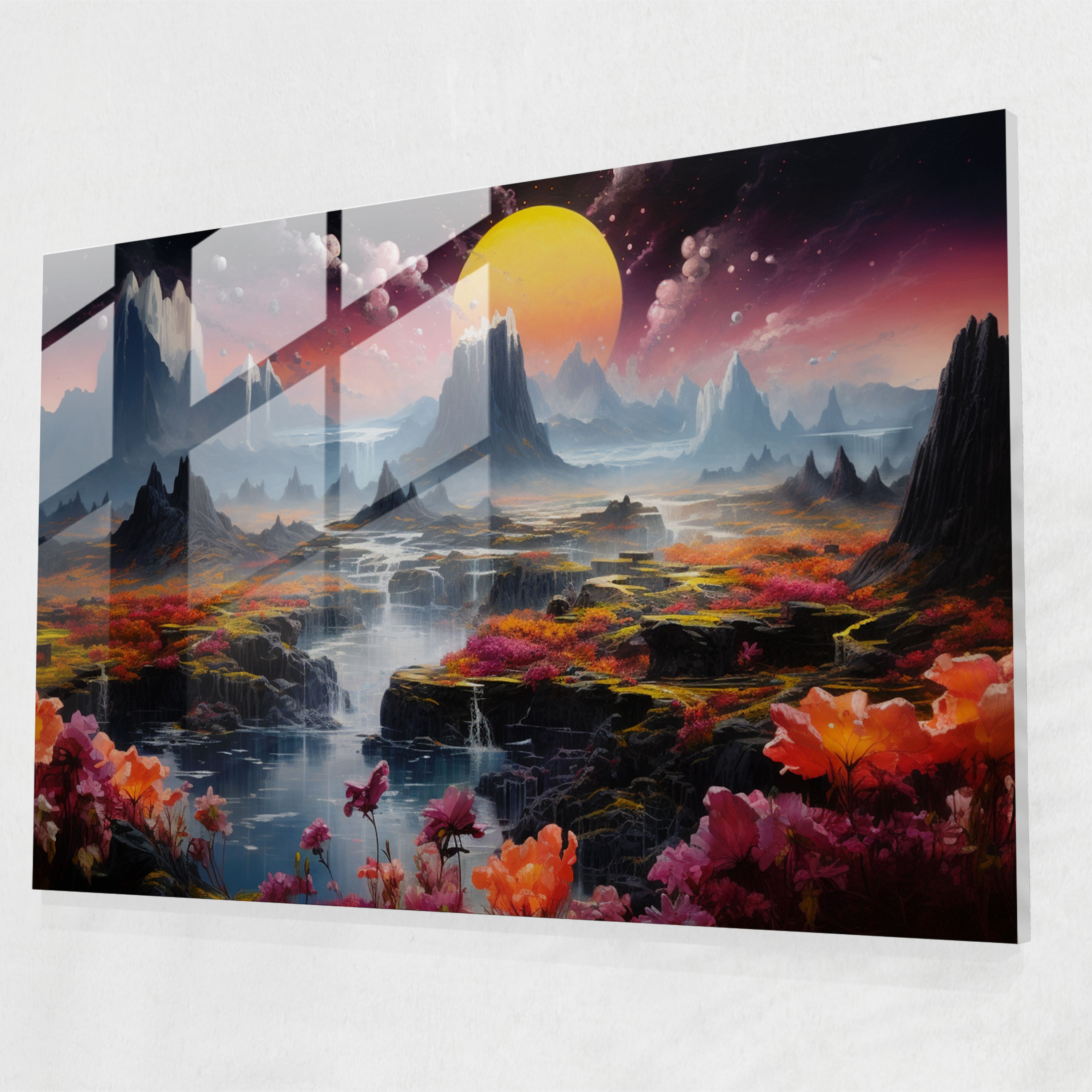 Volcano Glass Wall Art - Volcano, Home Decoration, Glass Print, Volcano Glass Wall Art