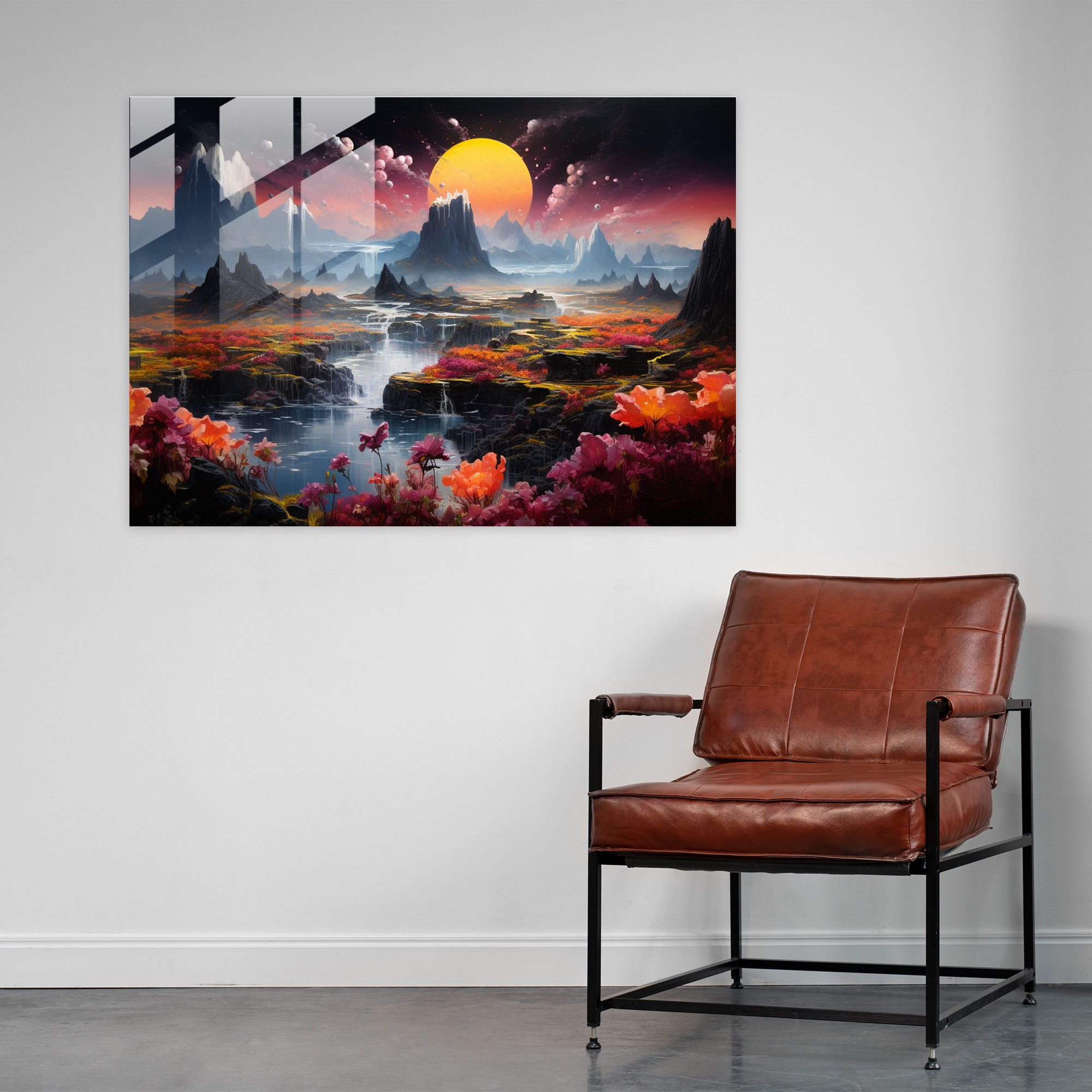 Volcano Glass Wall Art - Volcano, Home Decoration, Glass Print, Volcano Glass Wall Art