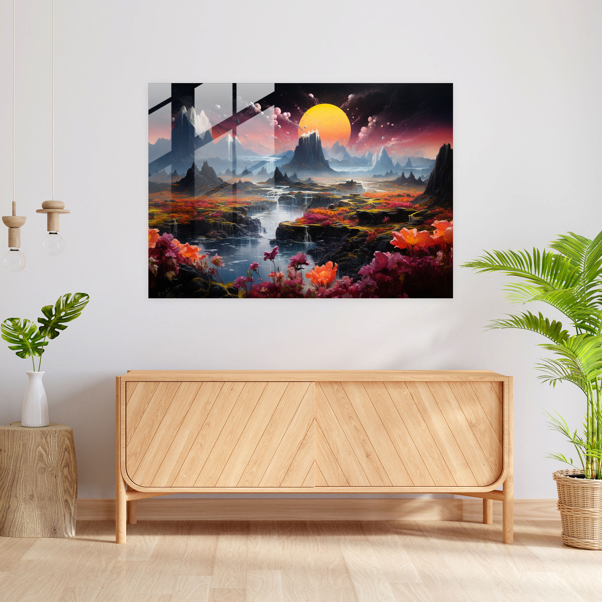 Volcano Glass Wall Art - Volcano, Home Decoration, Glass Print, Volcano Glass Wall Art