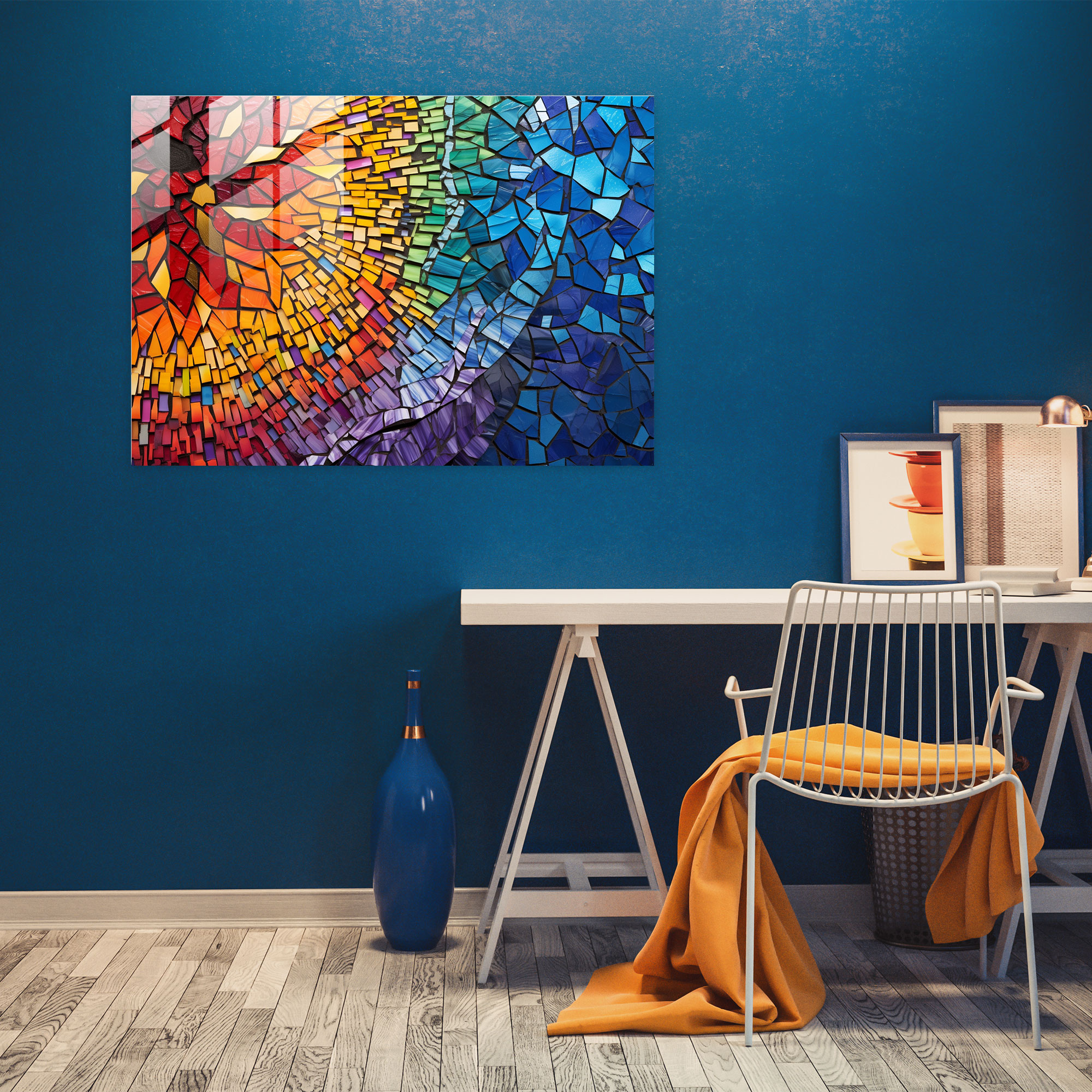 Volcano Glass Decoration - Volcano, Intricate Patterns, Volcano Glass Decoration, Wall Decoration