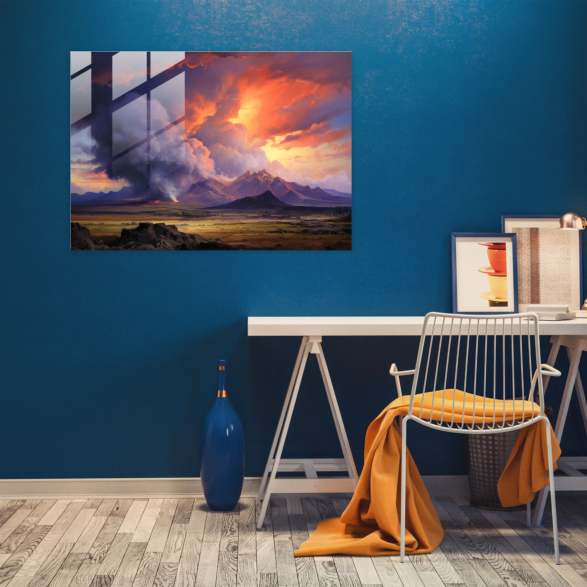 Volcano Home Decoration - Volcano, Sunset, Ethereal Beauty, Volcano
