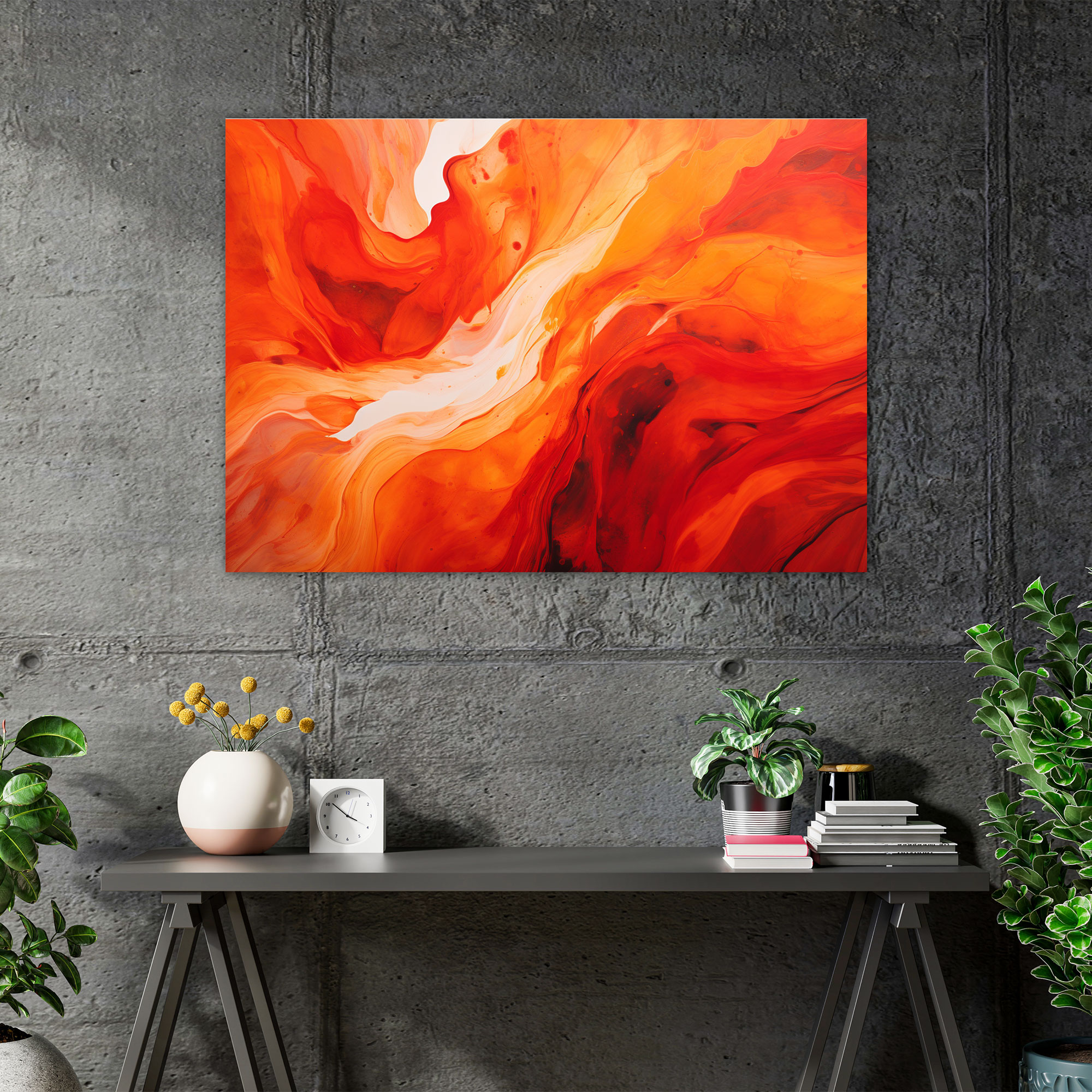 Volcano Canvas Print - Volcano, Abstract, Canvas Wall Art, Home Decoration