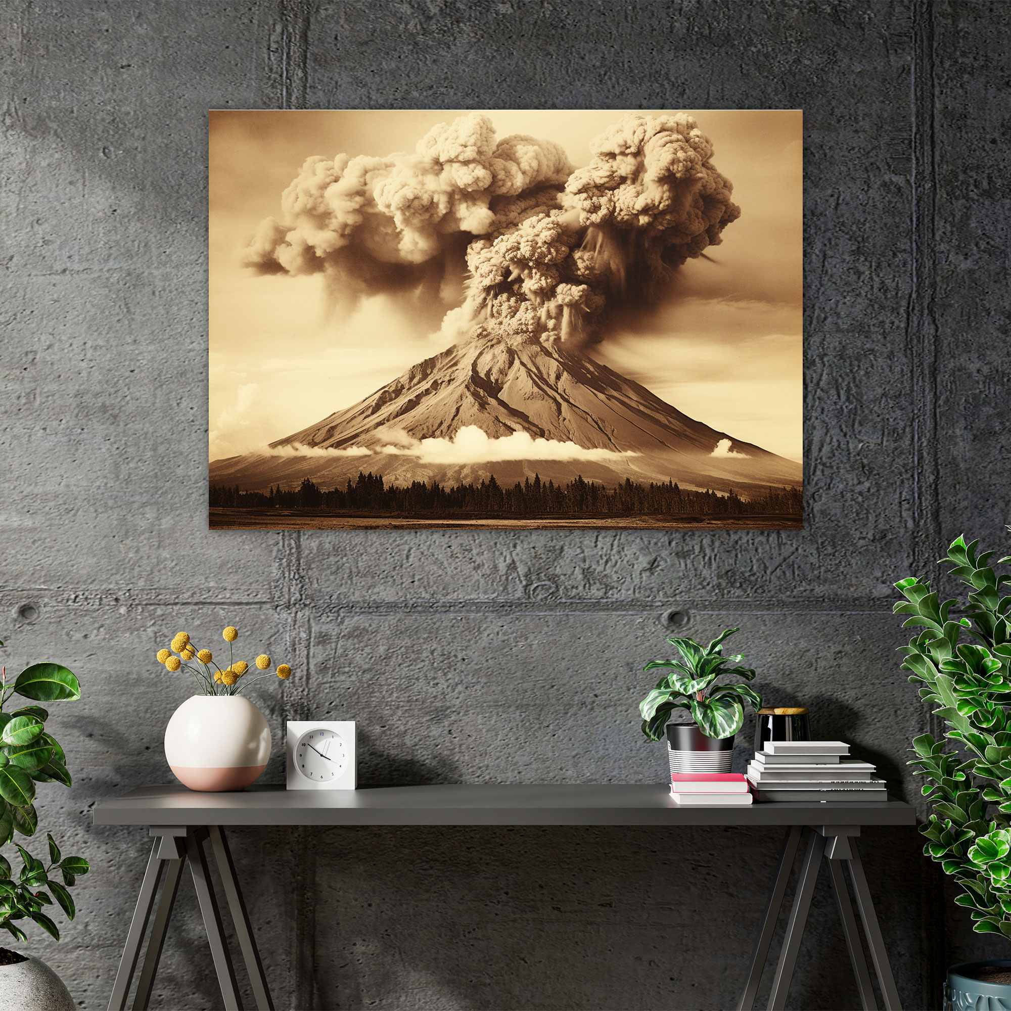 Volcano Canvas Print - Volcano, Nostalgia, Wall Decoration, Volcano