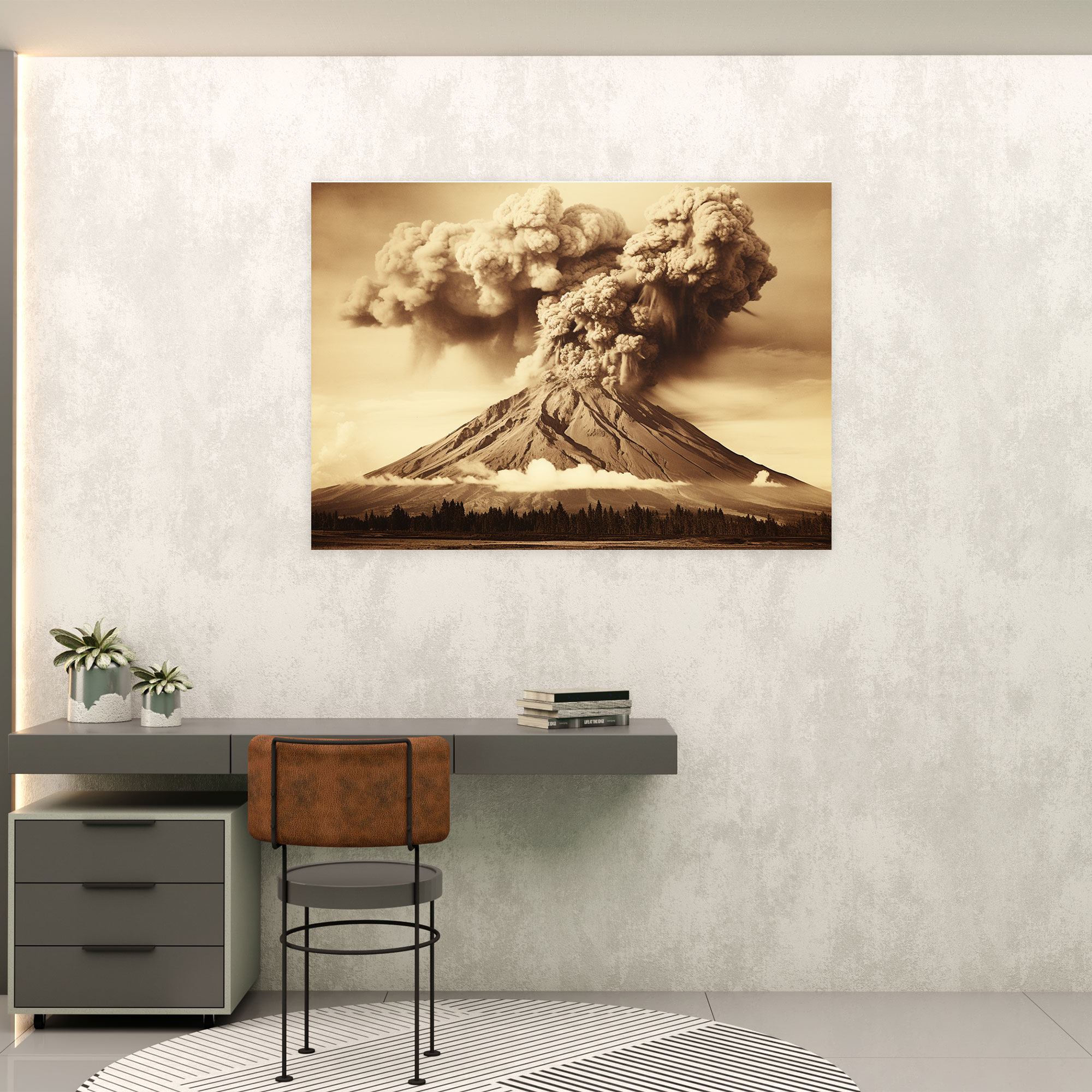 Volcano Canvas Print - Volcano, Nostalgia, Wall Decoration, Volcano
