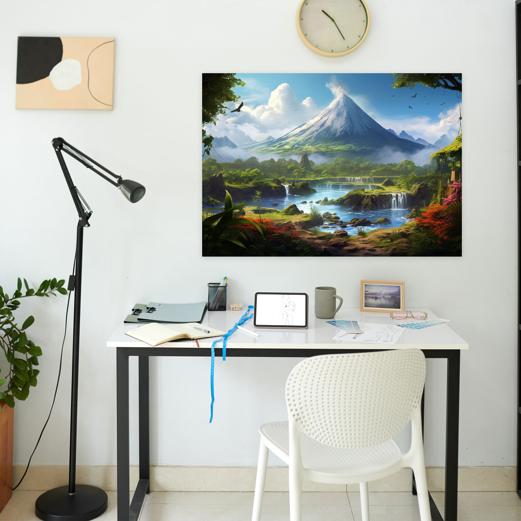 Volcano Canvas Print - Volcano, Canvas Print, Volcanic Landscape, Home Decoration