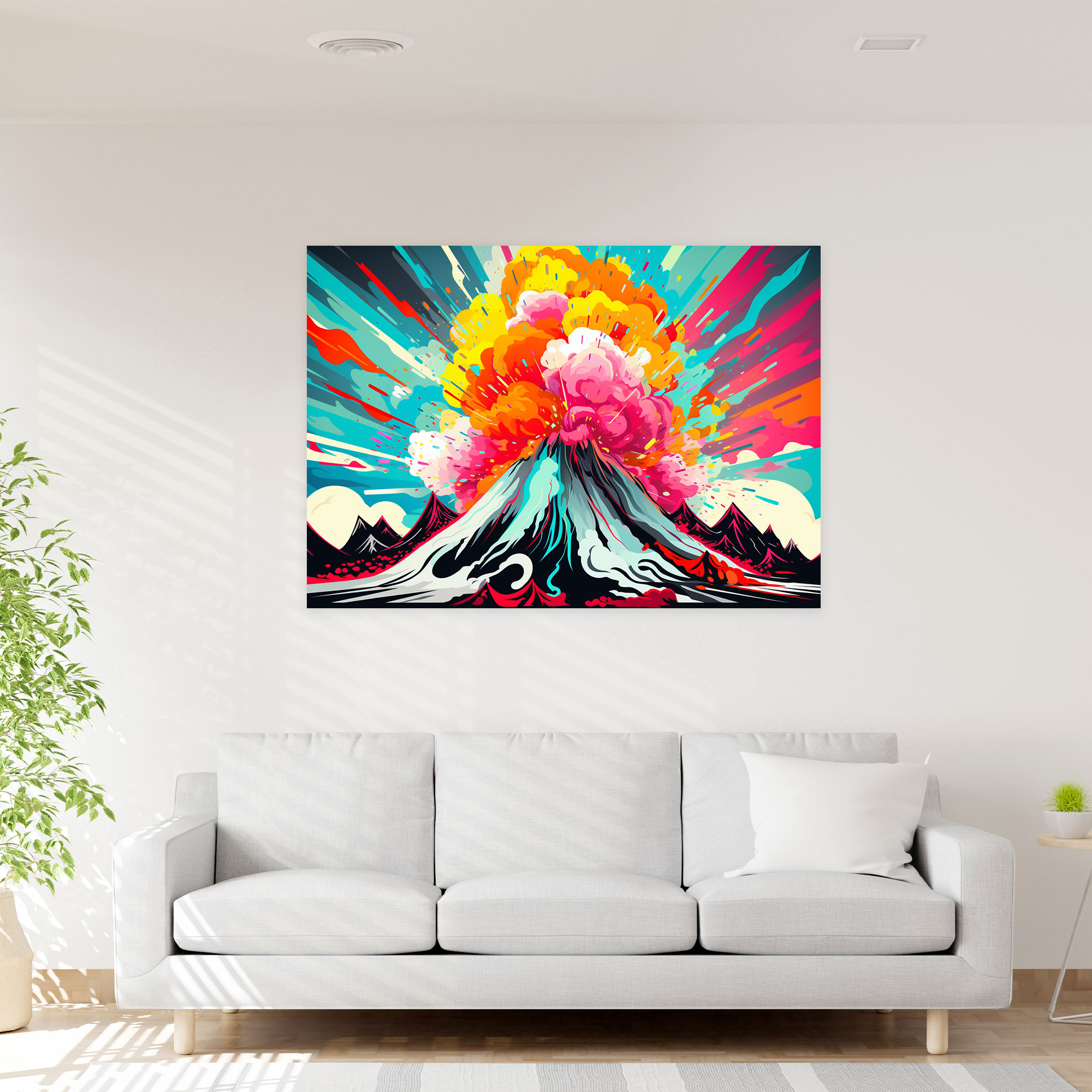 Explosive Volcano Wall Art - Volcano, Explosive Energy, Wall Decoration, Wall Art