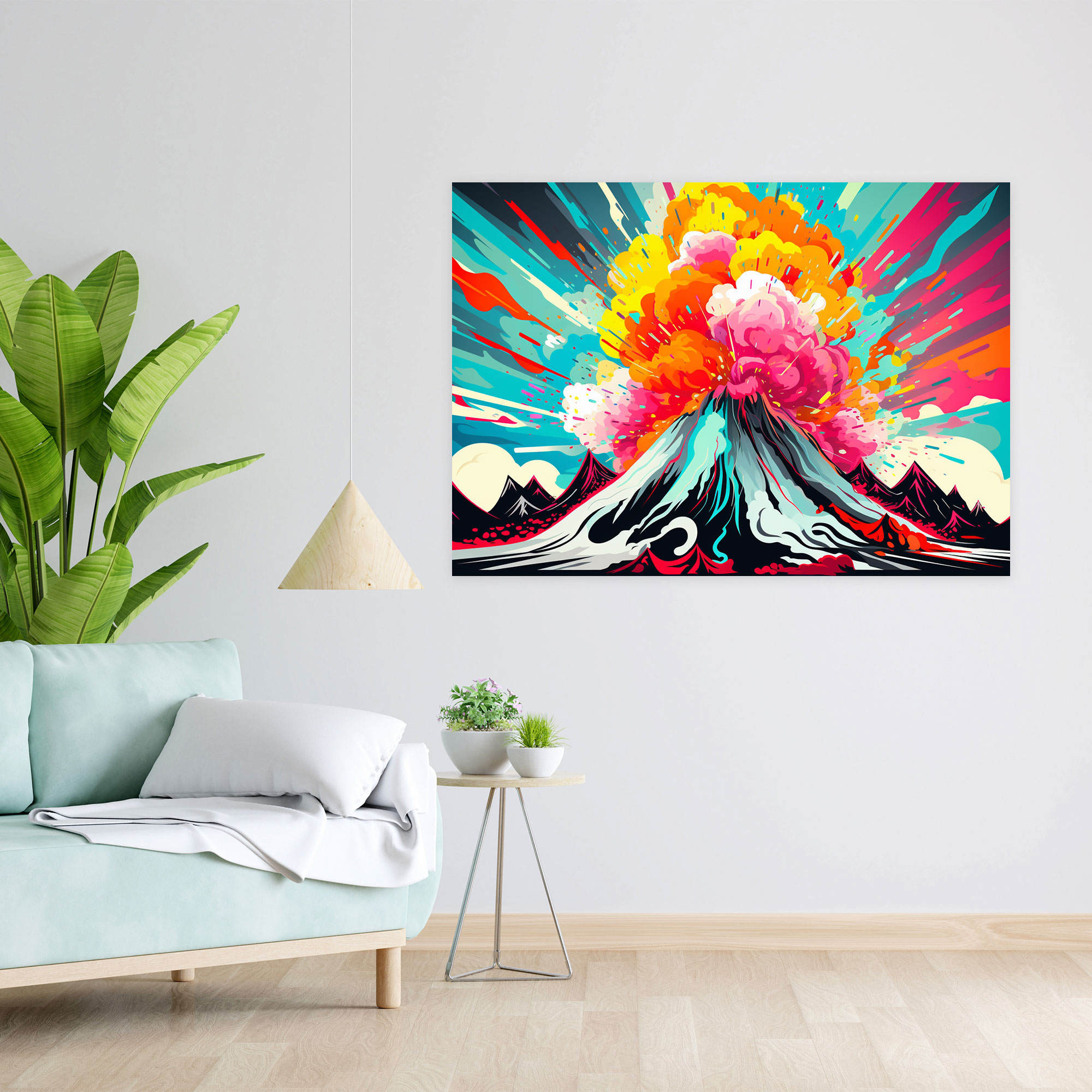 Explosive Volcano Wall Art - Volcano, Explosive Energy, Wall Decoration, Wall Art