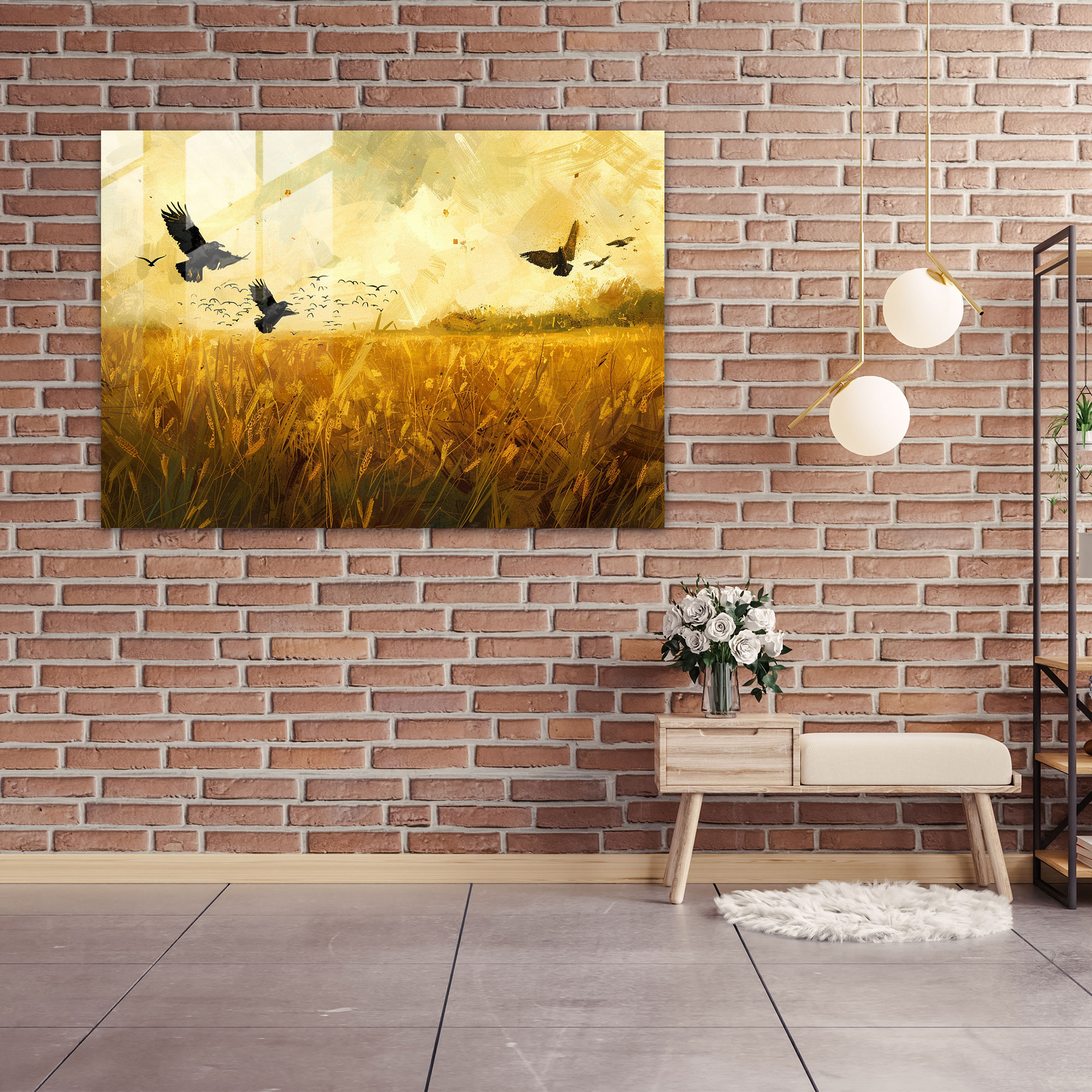 Vincent Van Gogh Glass Print - Wheat Field With Crows - Vincent Van Gogh, Modern Art, Glass Wall Art, Glass Print