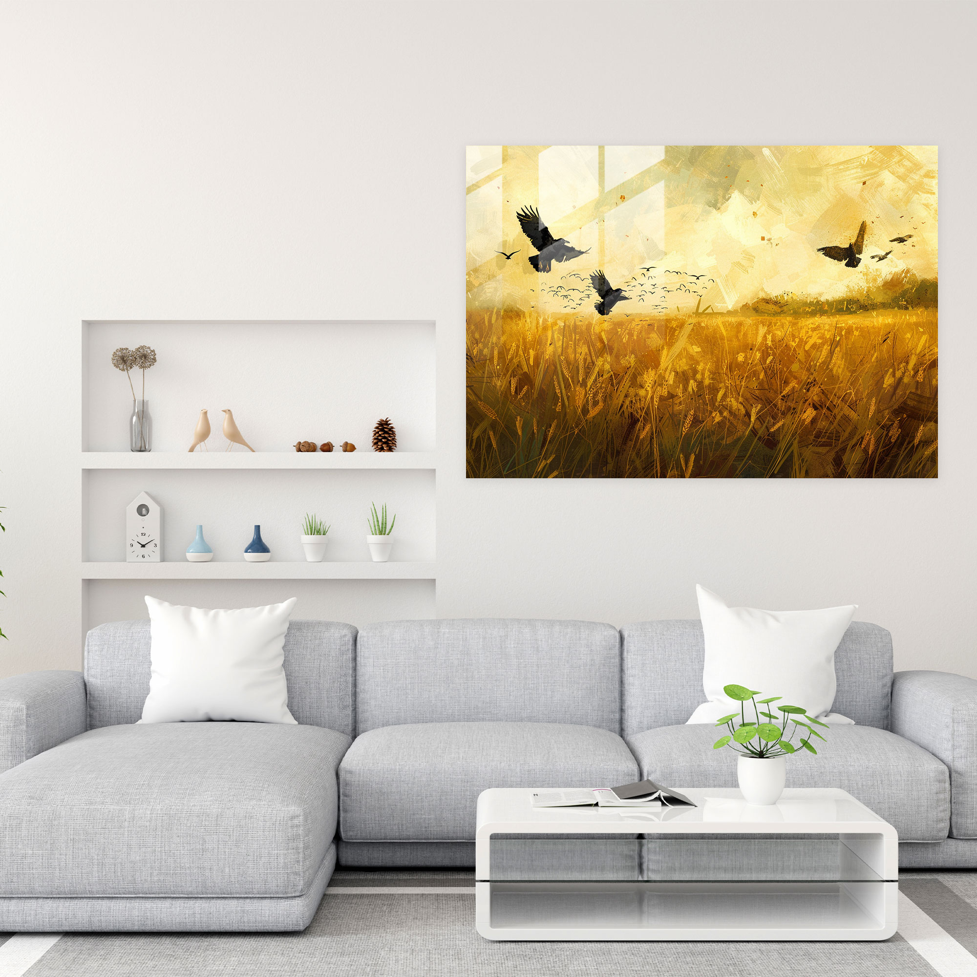 Vincent Van Gogh Glass Print - Wheat Field With Crows - Vincent Van Gogh, Modern Art, Glass Wall Art, Glass Print