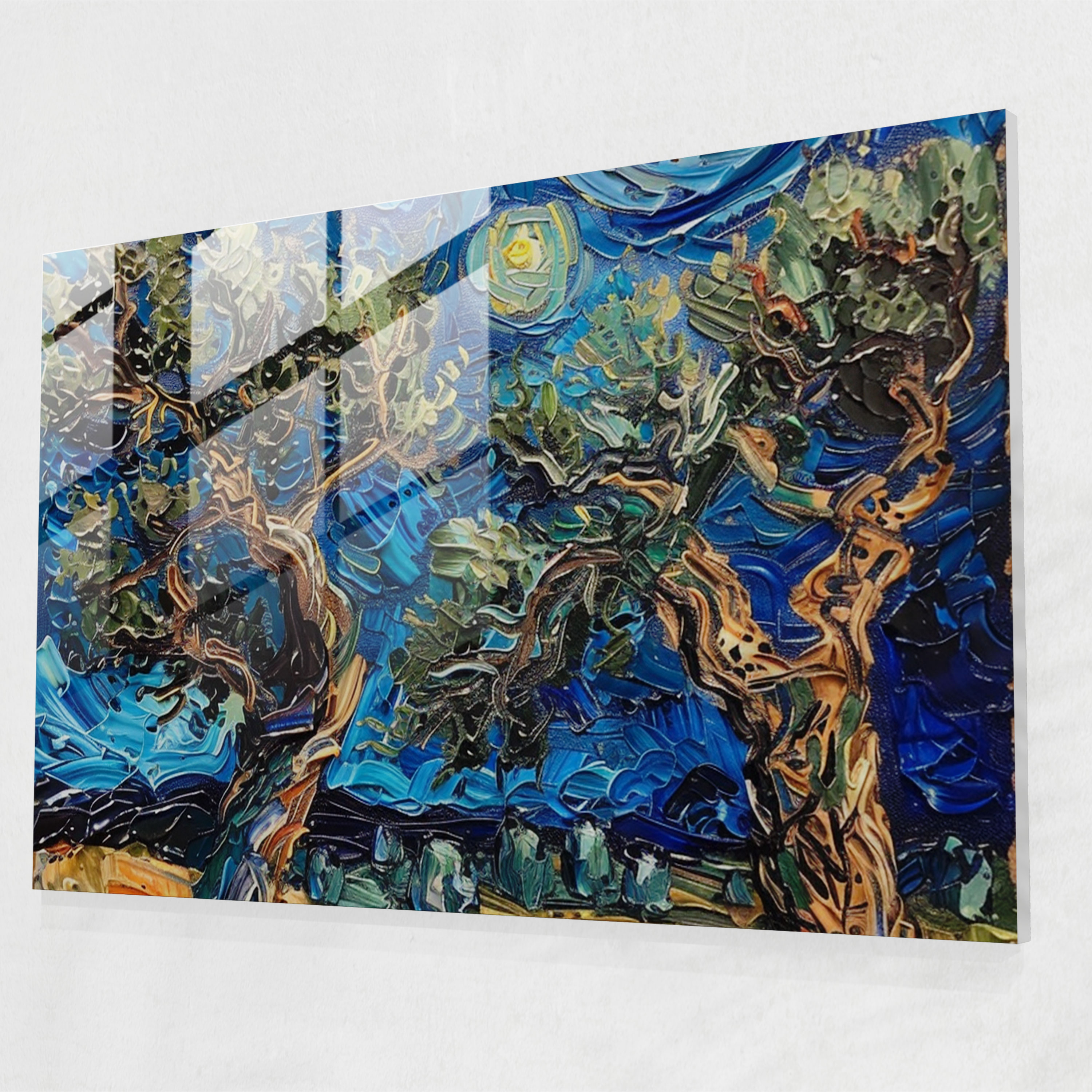 Vincent Van Gogh Wall Decoration: Olive Trees, 18X24 - Vincent Van Gogh, Glass Art, Vincent Van Gogh, Home Decoration