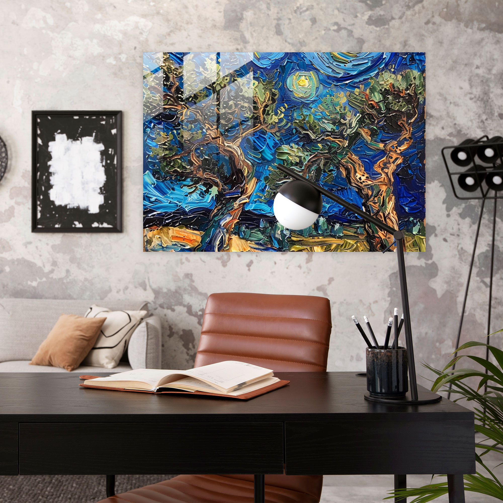 Vincent Van Gogh Wall Decoration: Olive Trees, 18X24 - Vincent Van Gogh, Glass Art, Vincent Van Gogh, Home Decoration