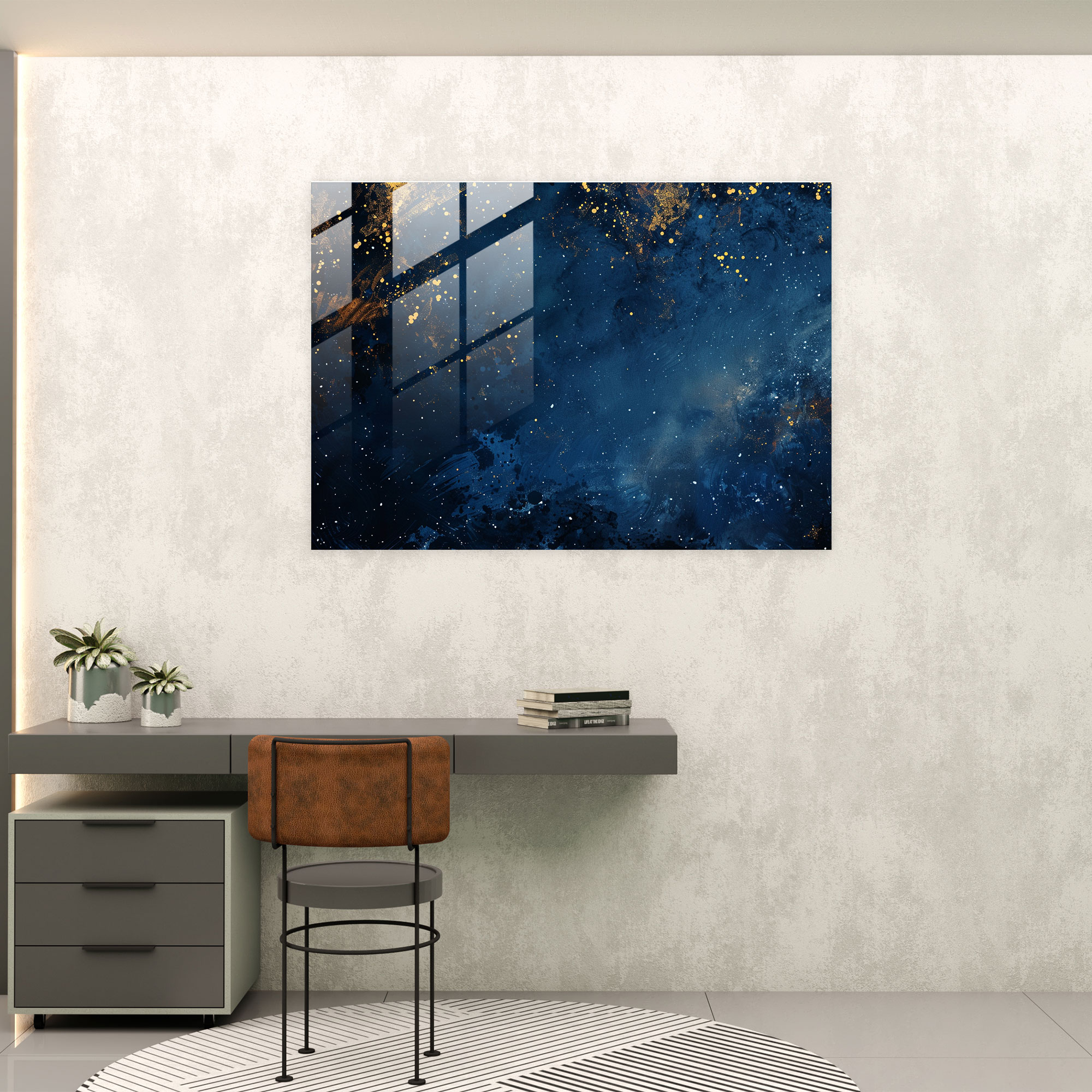 Vincent Van Gogh Glass Print - Starry Night - Vincent Van Gogh, Home Decoration, Modern Art, Glass Wall Art