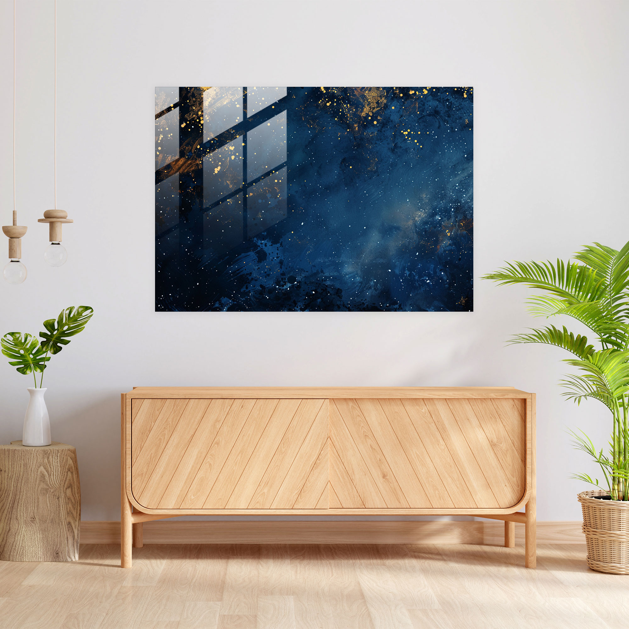 Vincent Van Gogh Glass Print - Starry Night - Vincent Van Gogh, Home Decoration, Modern Art, Glass Wall Art