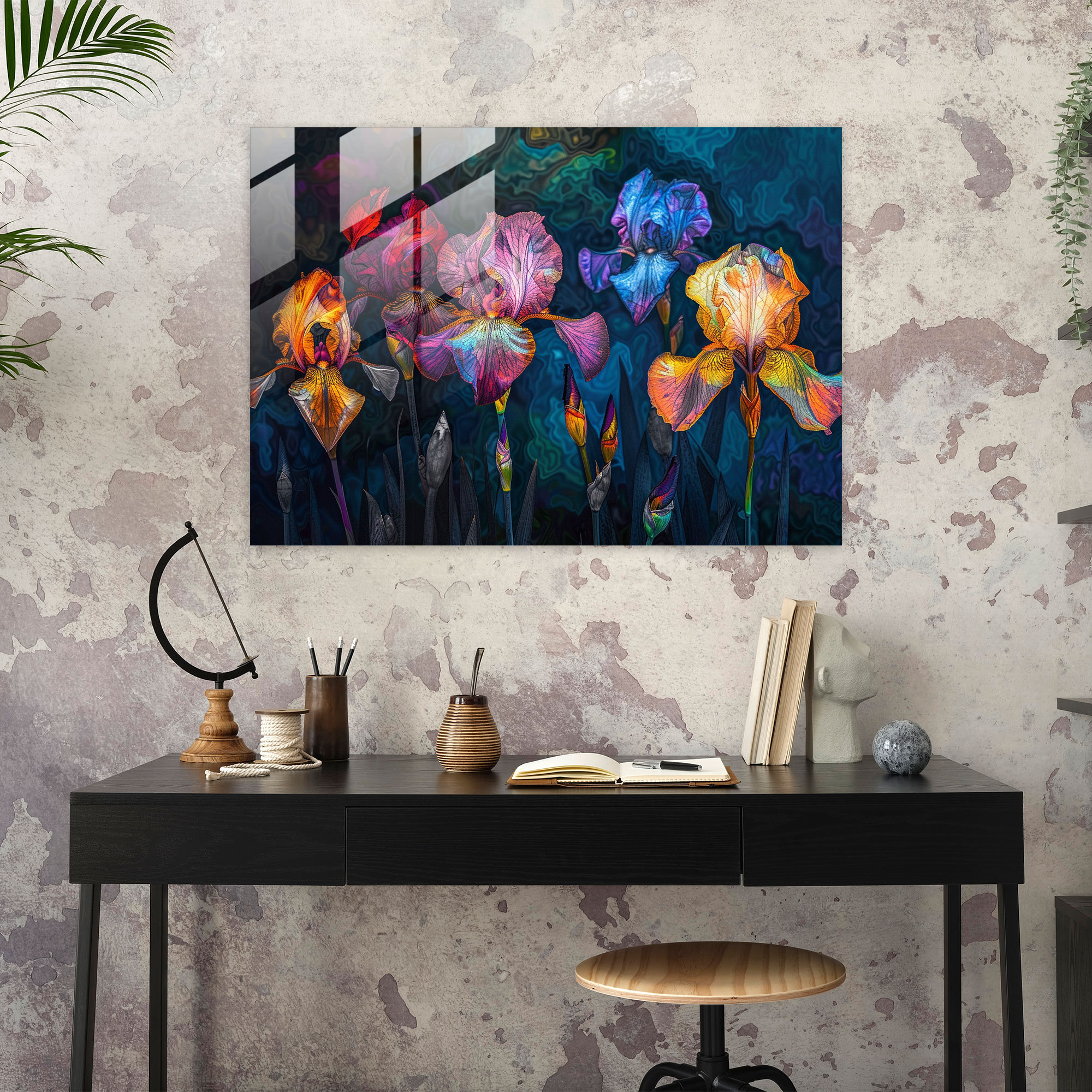 Vincent Van Gogh Glass Print - Irises - Vincent Van Gogh, Glass Print, Wall Decoration, Modern Art