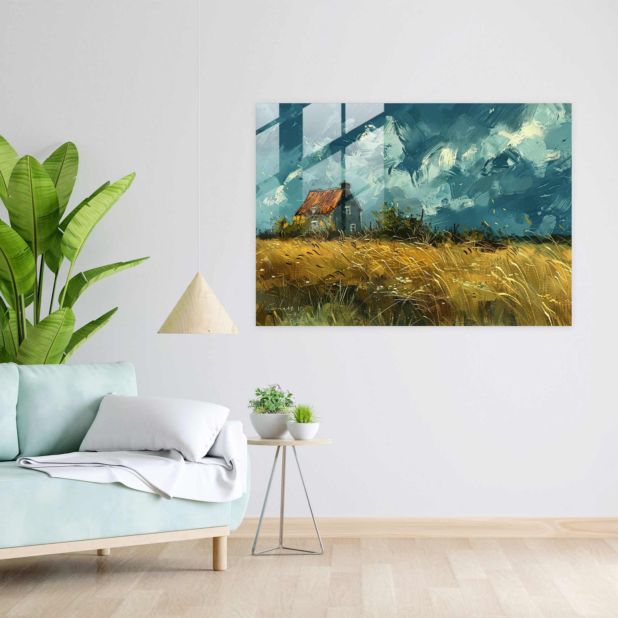Vincent Van Gogh Glass Wall Art - Countryside - Vincent Van Gogh, Countryside, Glass Art, Glass Print
