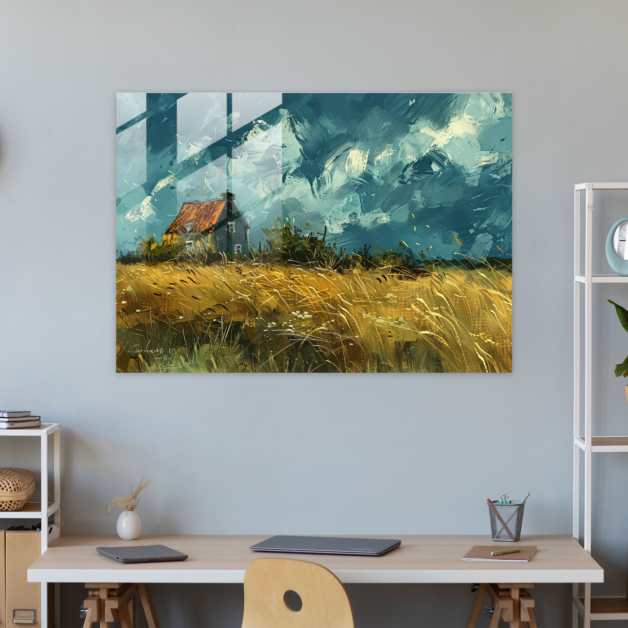 Vincent Van Gogh Glass Wall Art - Countryside - Vincent Van Gogh, Countryside, Glass Art, Glass Print