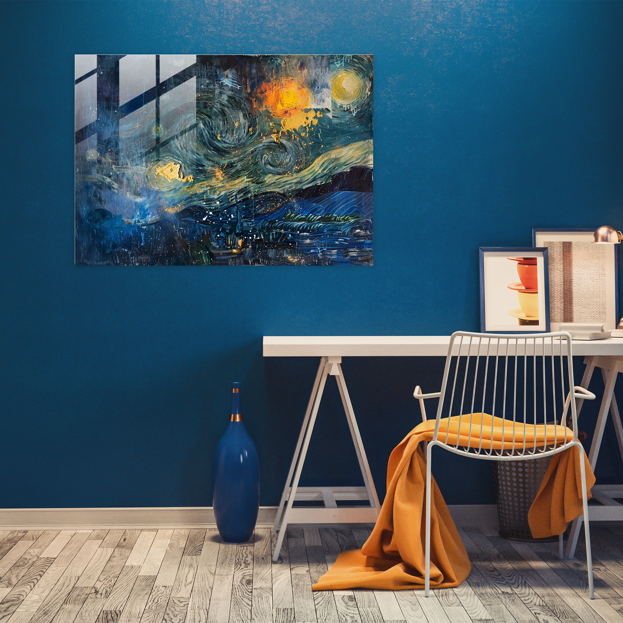 Vincent Van Gogh Glass Wall Art - Dazzling Night - Vincent Van Gogh, Vincent Van Gogh, Home Decoration, Dazzling Night